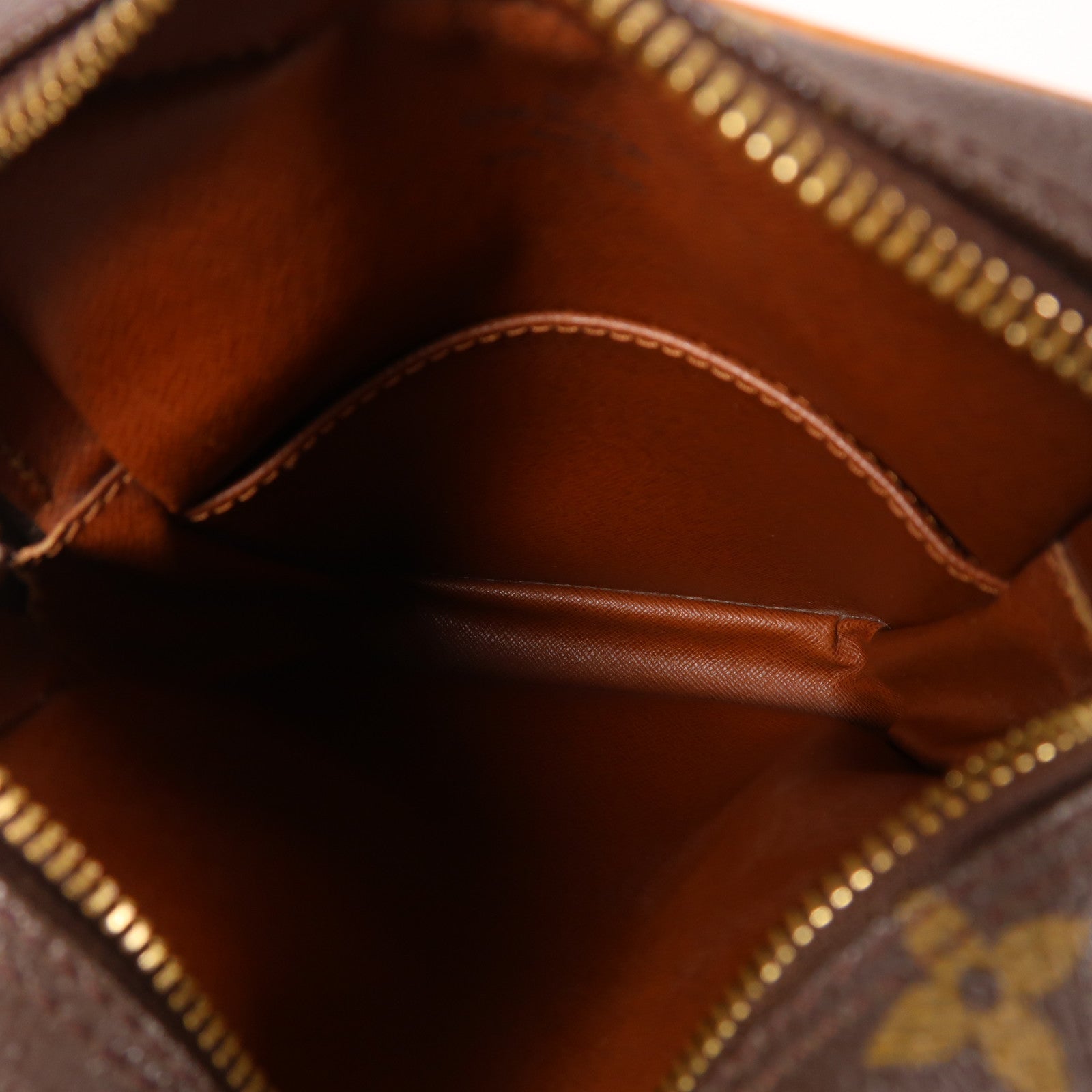 LOUIS VUITTON Monogram Danube金扣肩背袋棕色