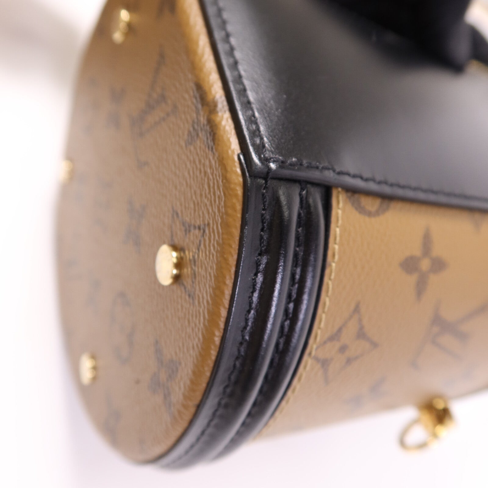 LOUIS VUITTON Monogram Reverse Cannes金扣手挽肩背兩用袋