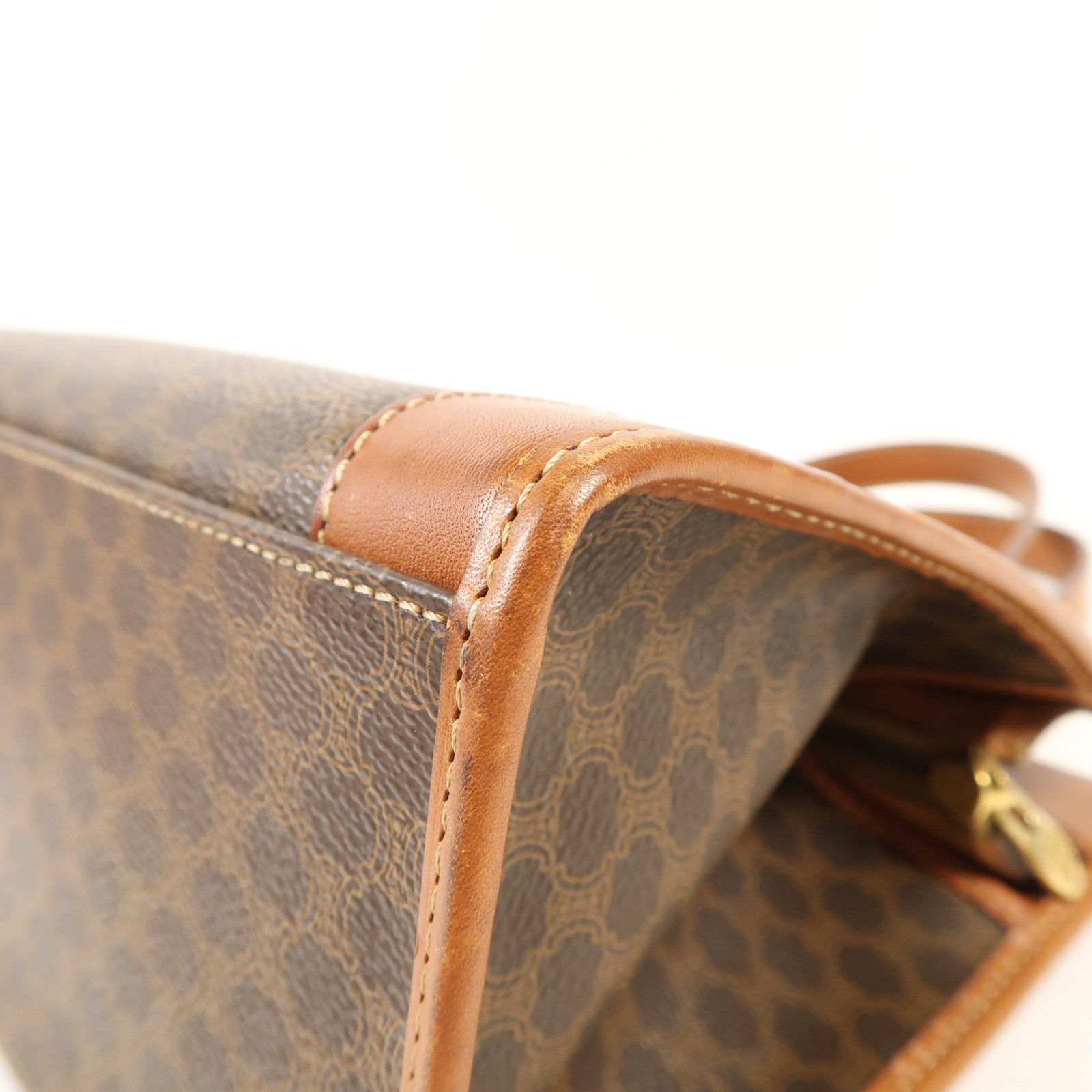 CELINE 塗屠帆布Vintage 2 Way Shoulder金扣手挽肩背兩用袋
