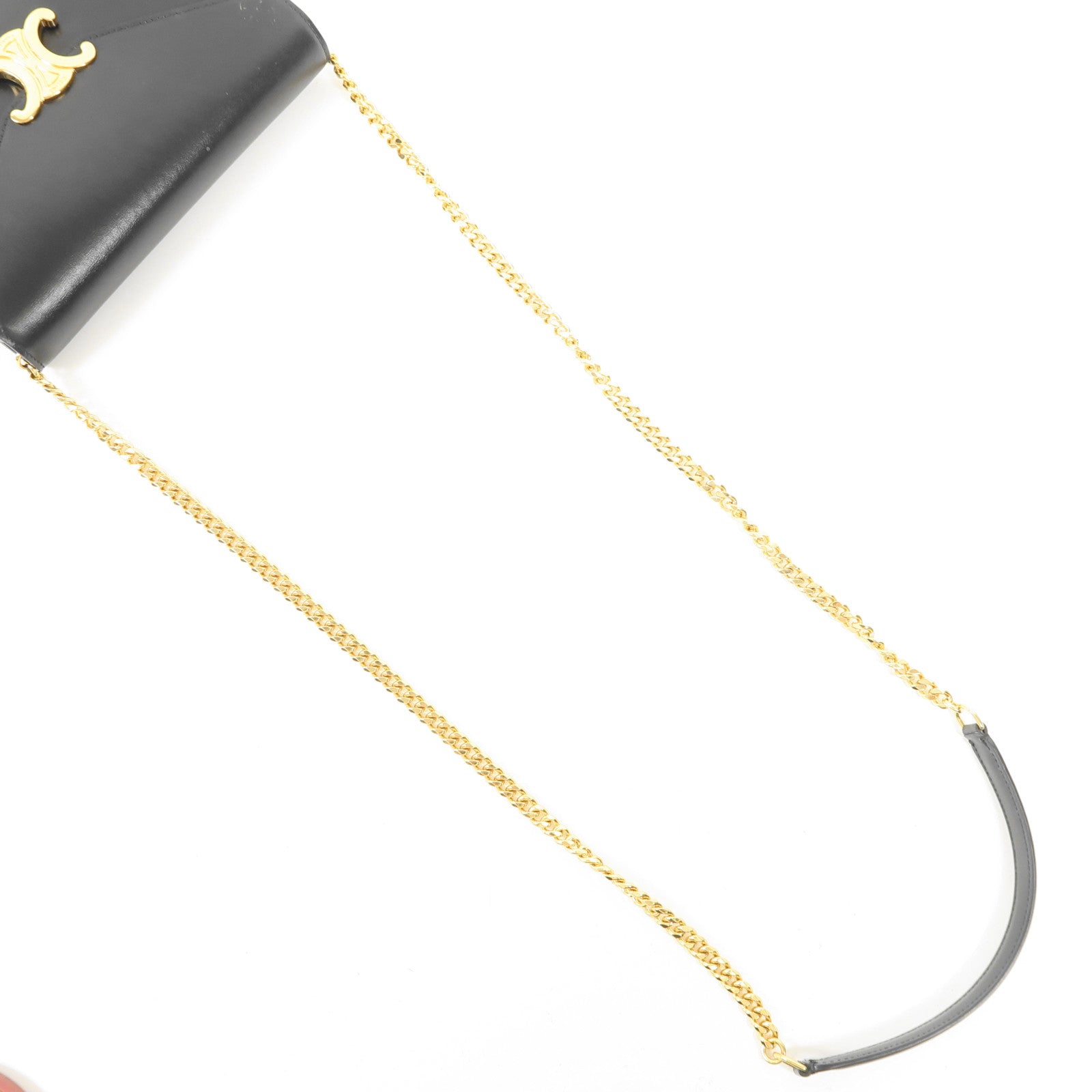 CELINE 牛皮皮革Margo Triomphe Chain金扣鏈帶肩背袋