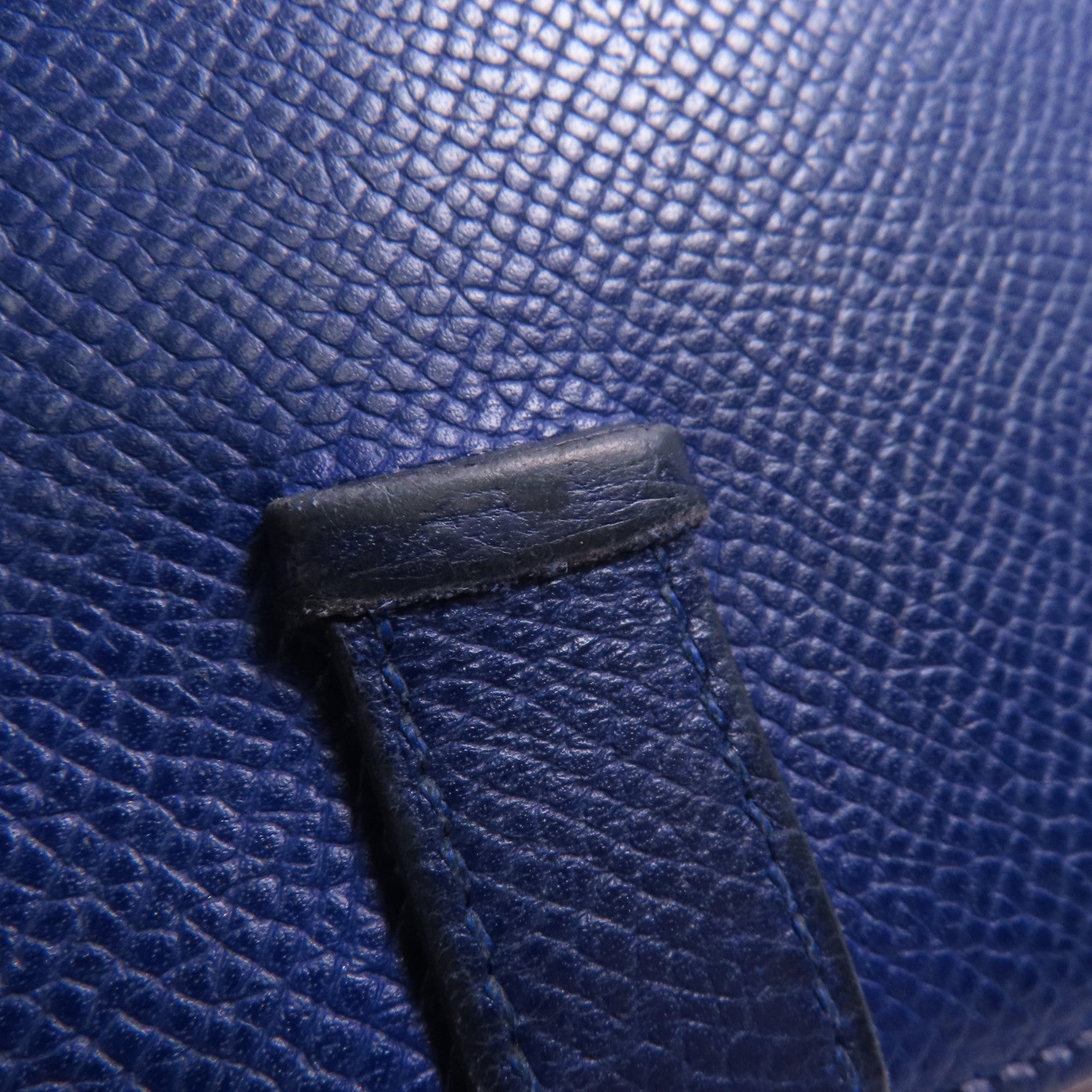 HERMES 【激減優惠】Epsom皮革Bearn Long Wallet銀扣長錢包Bleu Electrique