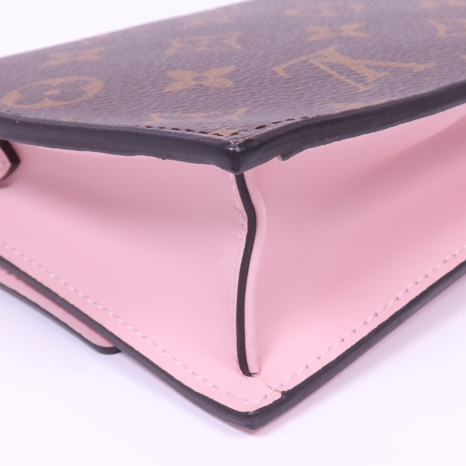 LOUIS VUITTON Monogram Flore Chain Wallet金扣鏈帶肩背袋