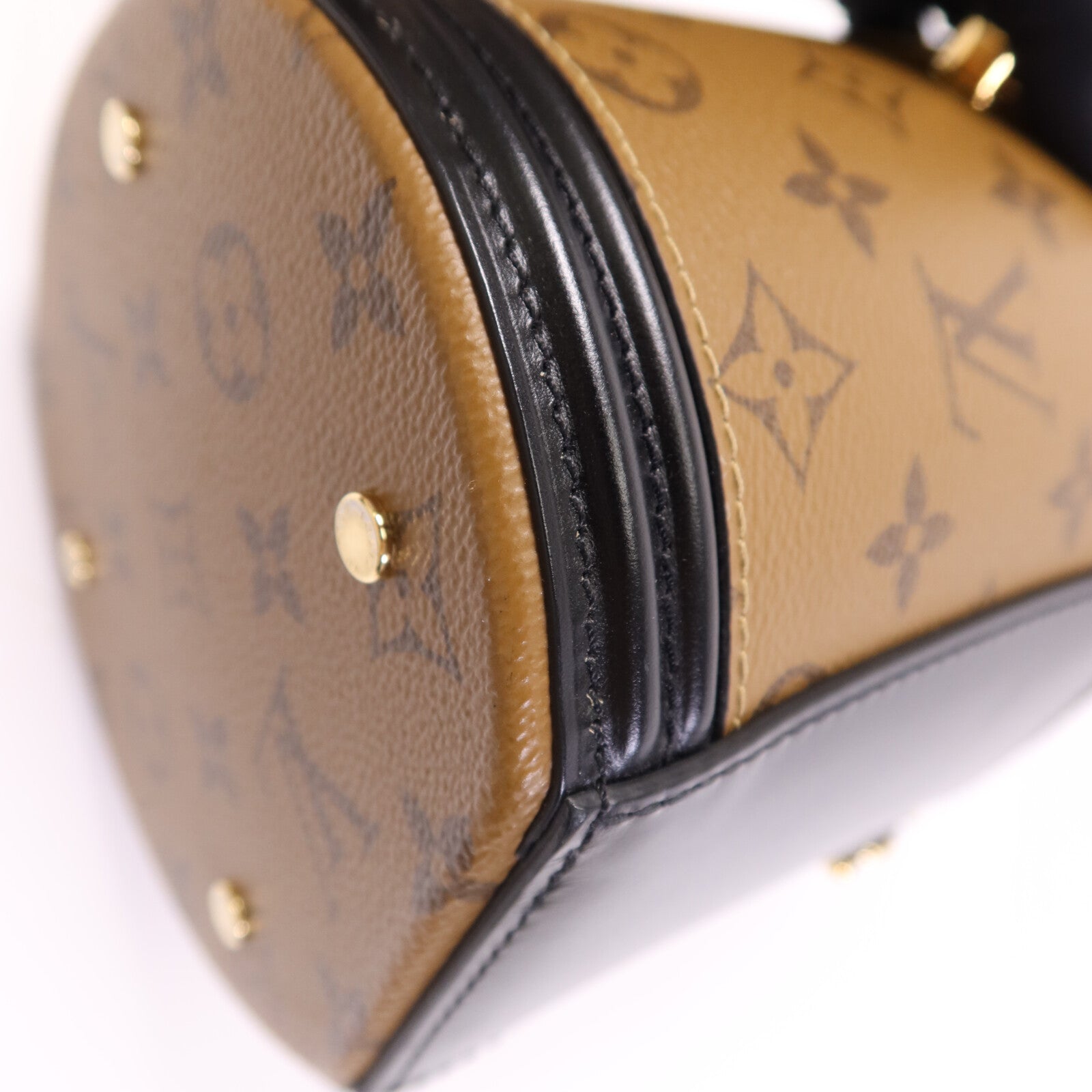 LOUIS VUITTON Monogram Reverse Cannes金扣手挽肩背兩用袋