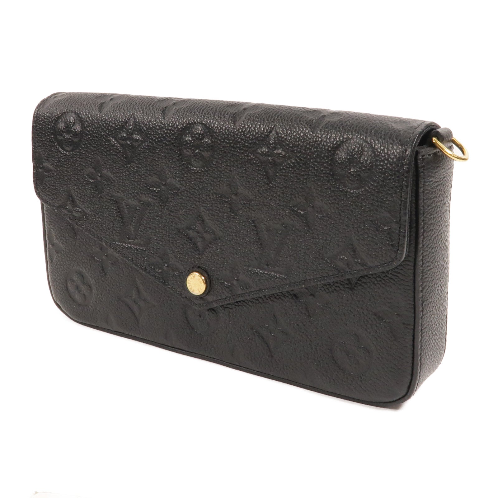 LOUIS VUITTON Monogram Empreinte Felicie Pochette 金扣鏈帶肩背袋