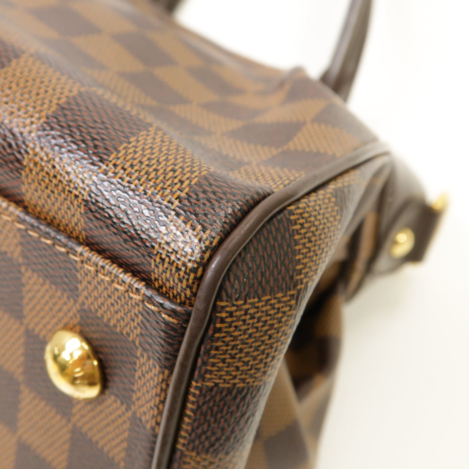 LOUIS VUITTON 【激減優惠】Damier Trevi PM金扣手挽肩背兩用袋棕色