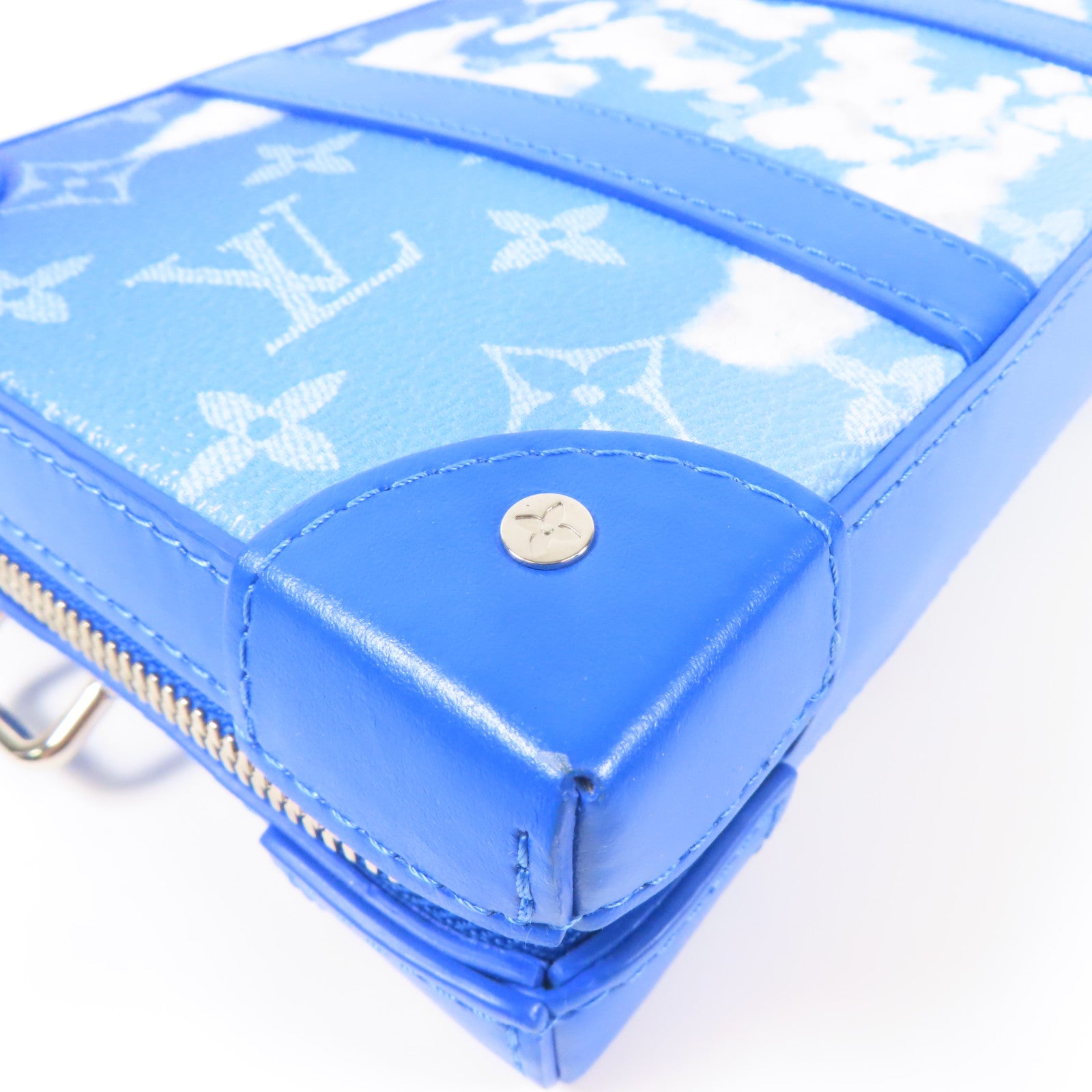 LOUIS VUITTON LV SHW Soft Trunk Wallet Shoulder Bag M45432 Monogram Clouds Blue