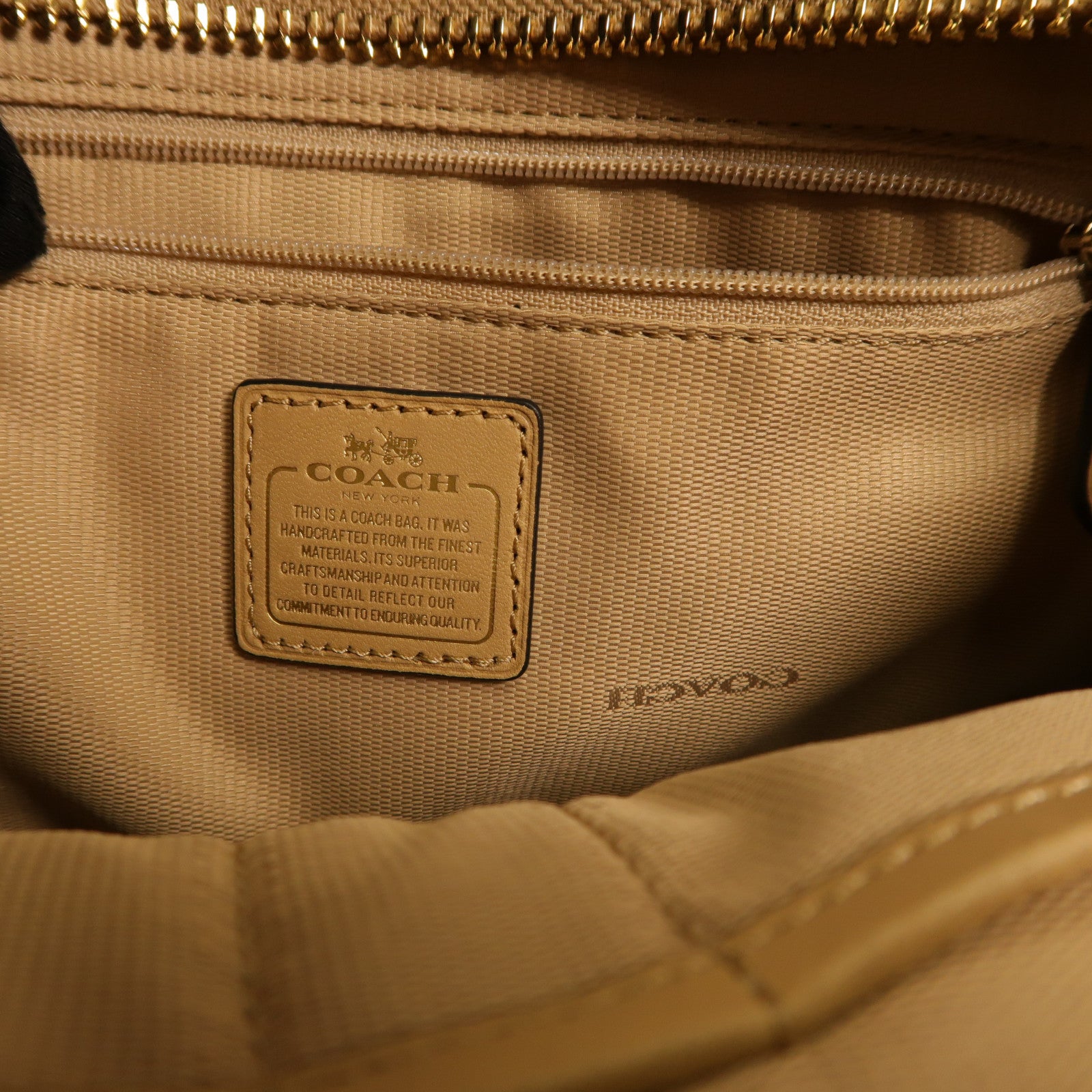 COACH 牛皮皮革Shoulder Bag金扣手挽肩背兩用袋