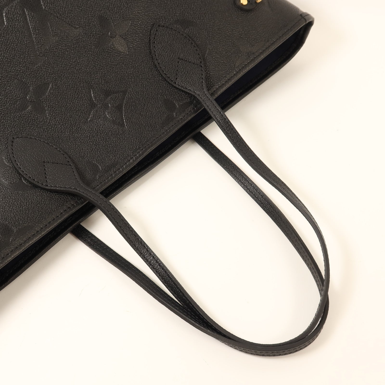 LOUIS VUITTON Monogram Empreinte Neverfull MM金扣手挽袋
