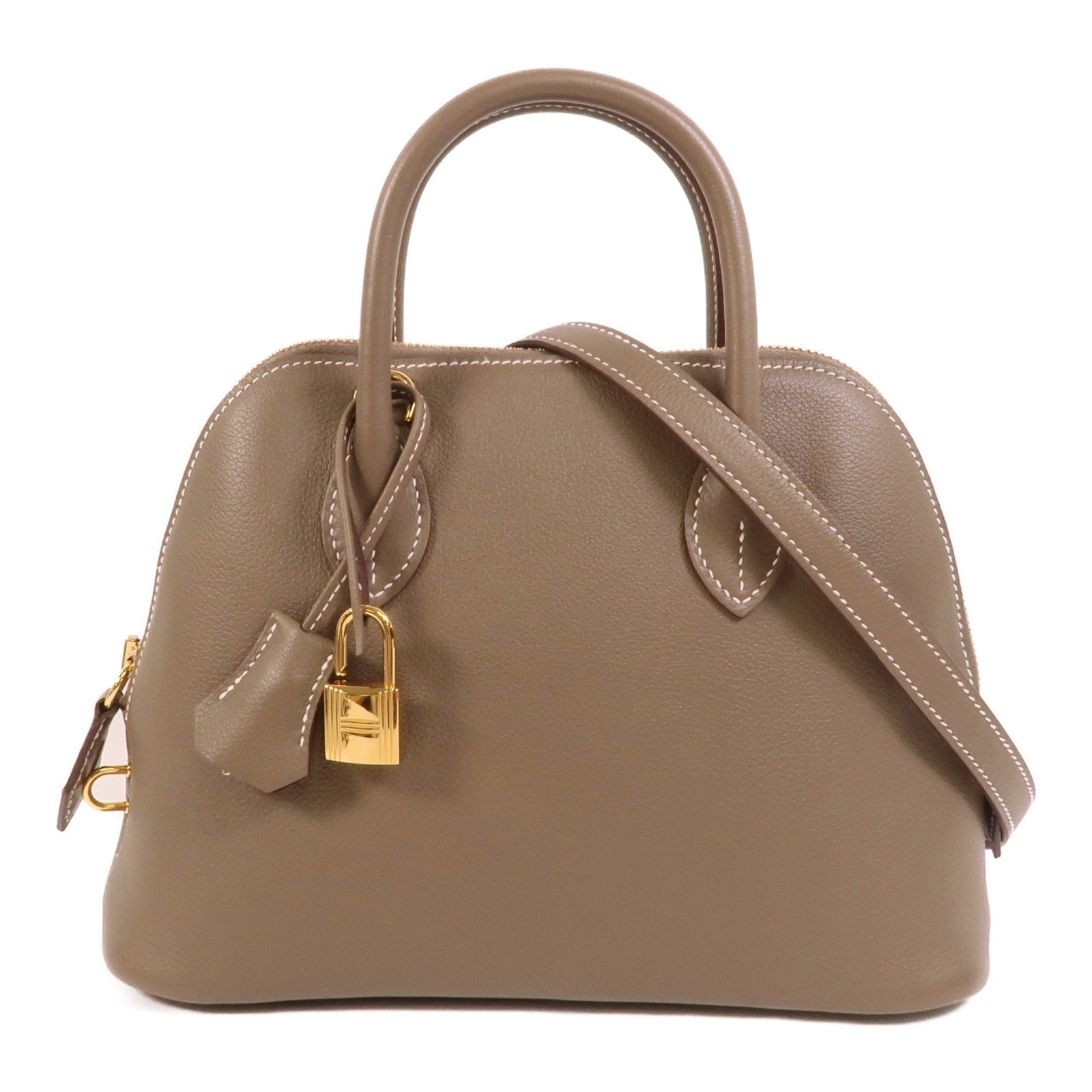 HERMES Evercolor皮革Bolide 25手挽肩背兩用袋Etoupe