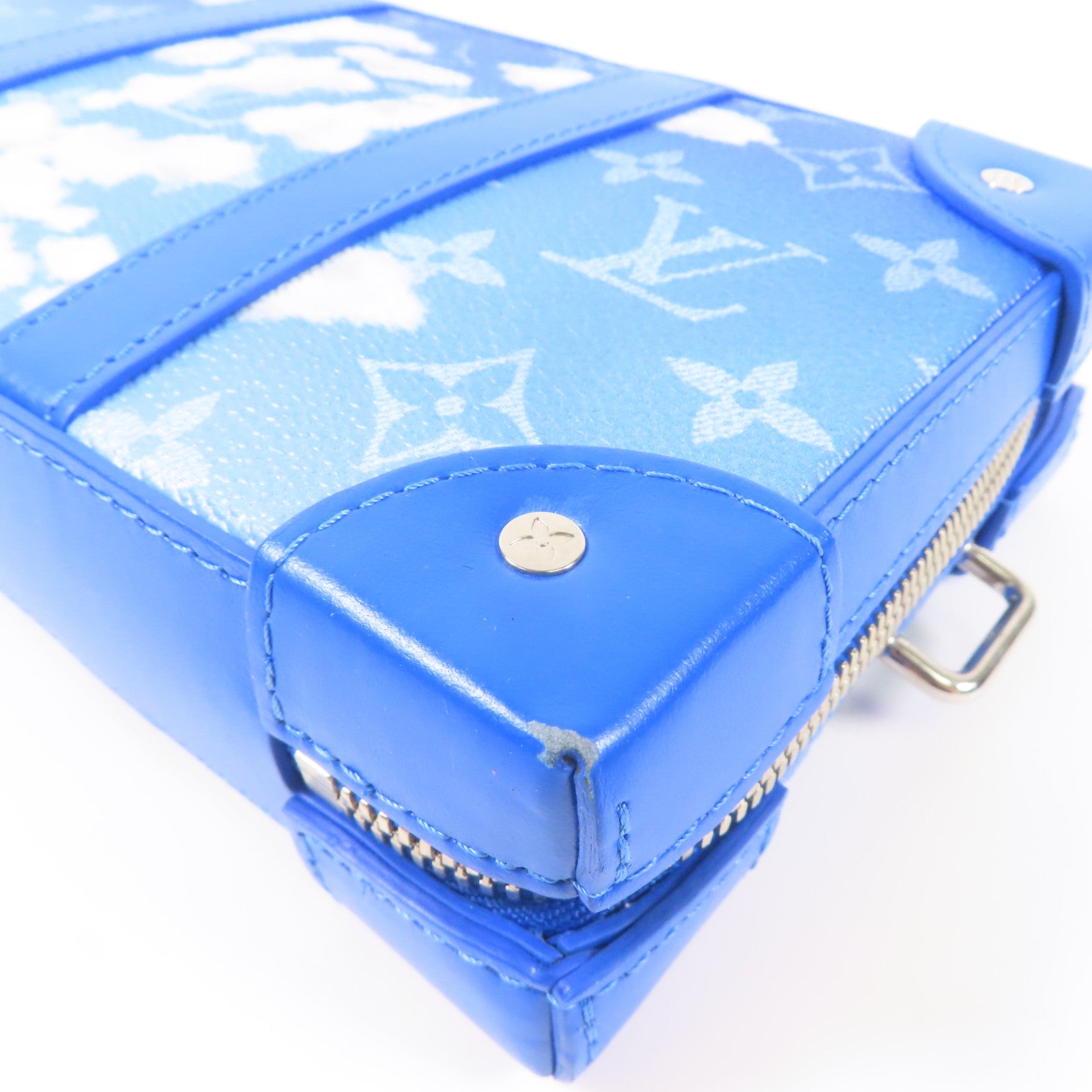 LOUIS VUITTON LV SHW Soft Trunk Wallet Shoulder Bag M45432 Monogram Clouds Blue