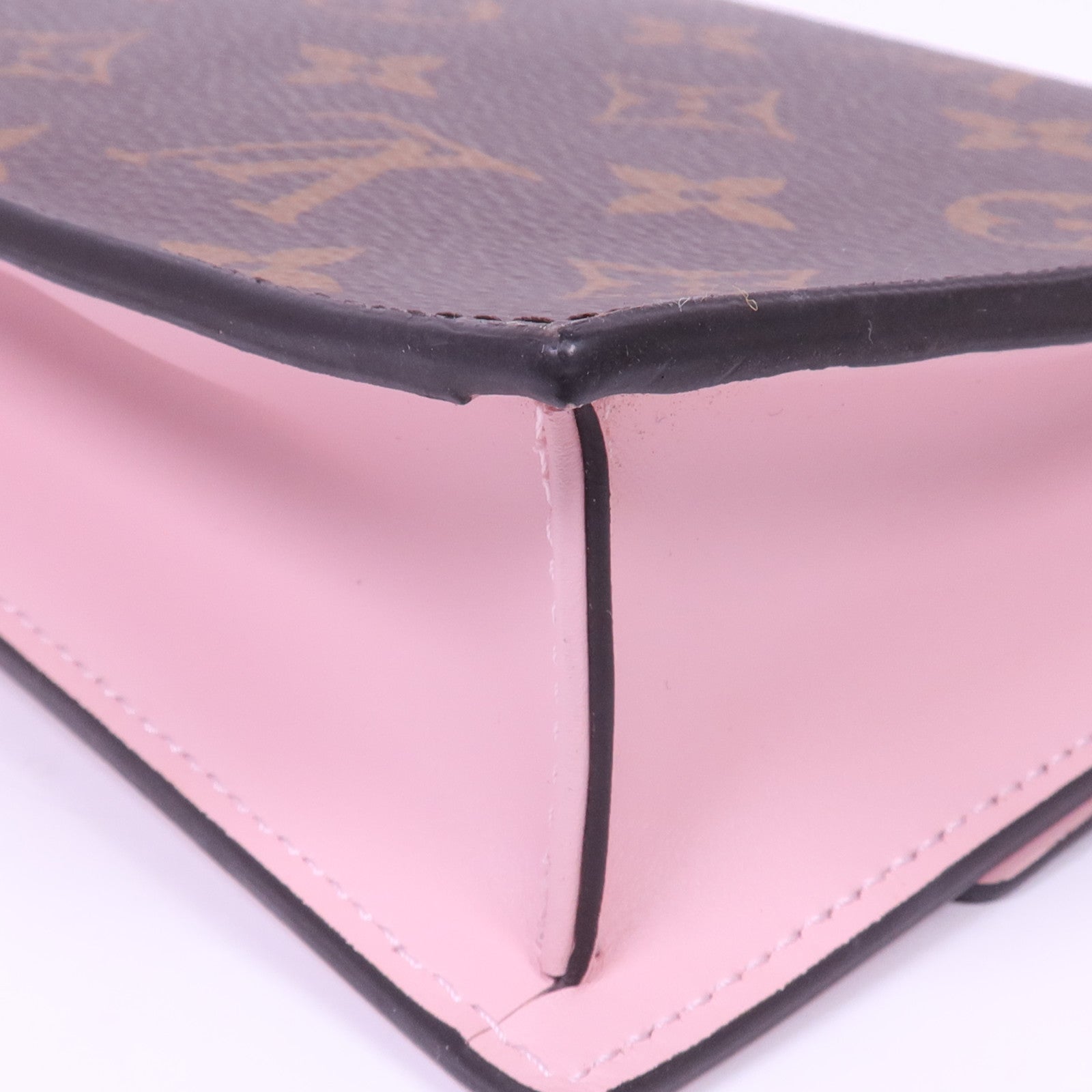 LOUIS VUITTON Monogram Flore Chain Wallet金扣鏈帶肩背袋