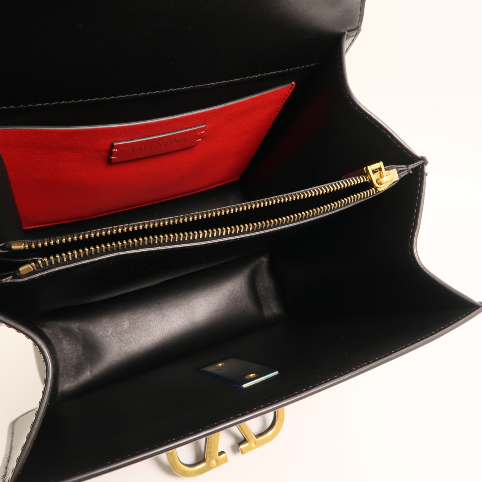 Valentino 牛皮皮革VSling Bag金扣肩背袋