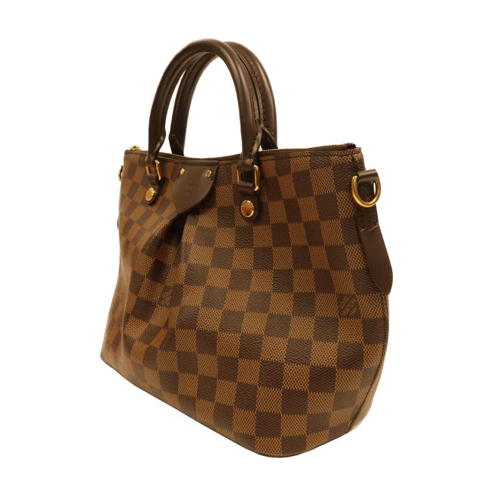 LOUIS VUITTON Damier Siena MM金扣手挽肩背兩用袋啡色