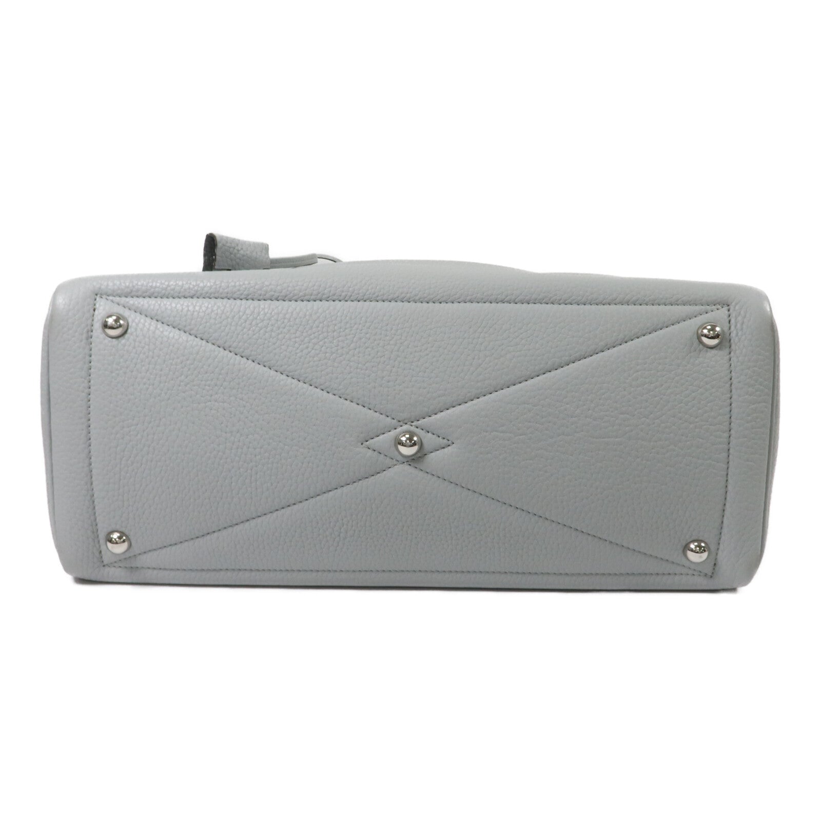 HERMES Clemence皮革Victoria 35手挽袋Bleu Pale