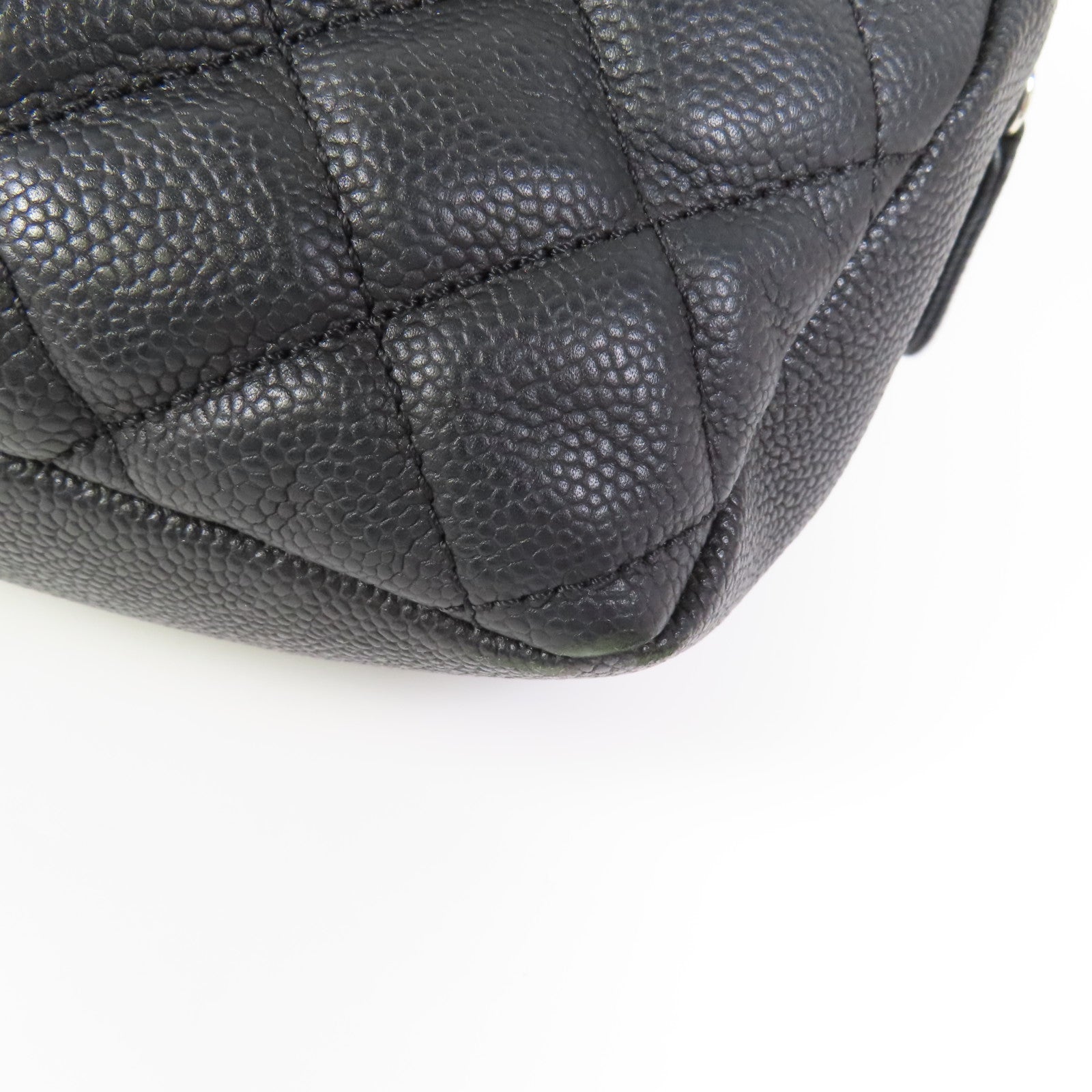 CHANEL 牛皮皮革Flap Bag銀扣鏈帶肩背袋