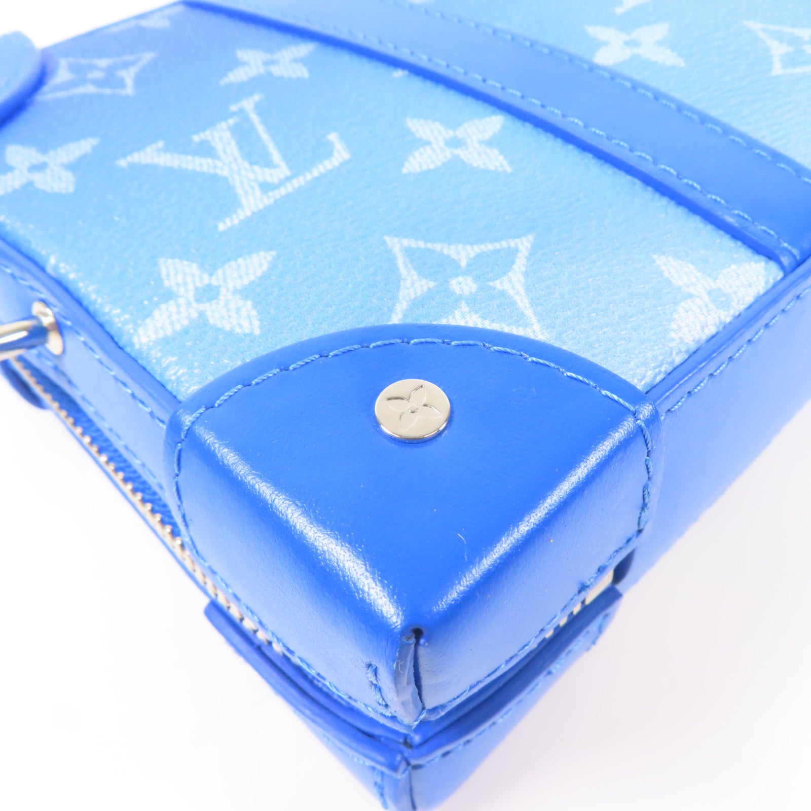 LOUIS VUITTON LV SHW Soft Trunk Wallet Shoulder Bag M45432 Monogram Clouds Blue