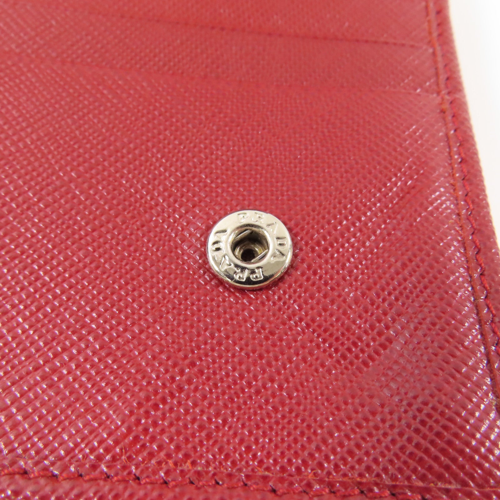 PRADA 【激減優惠】牛皮皮革Long Bifold Wallet銀扣長錢包