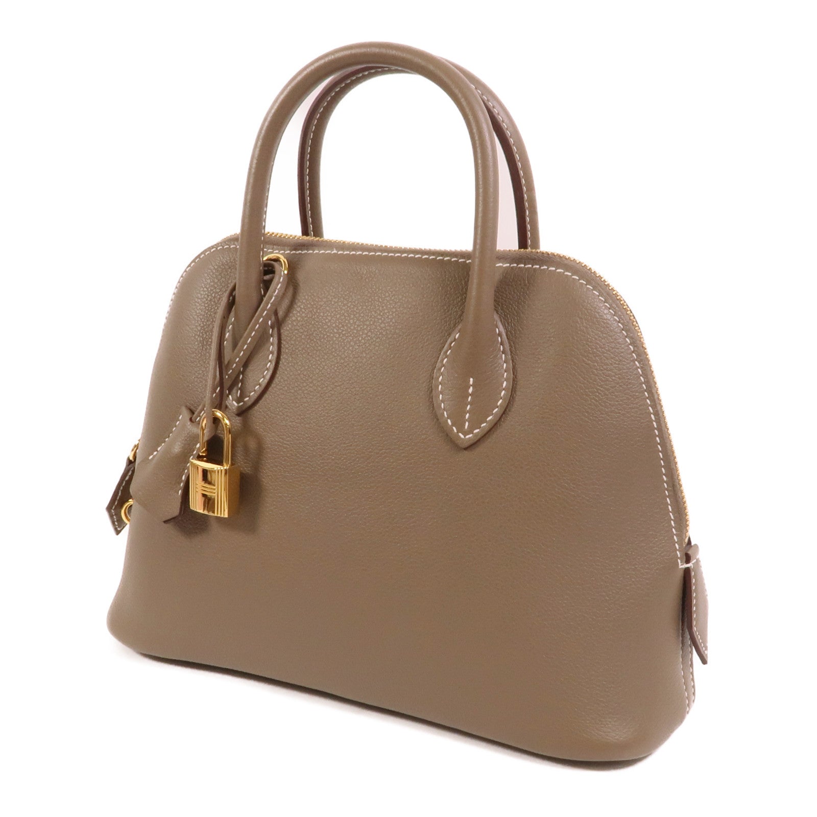 HERMES Evercolor皮革Bolide 25手挽肩背兩用袋Etoupe