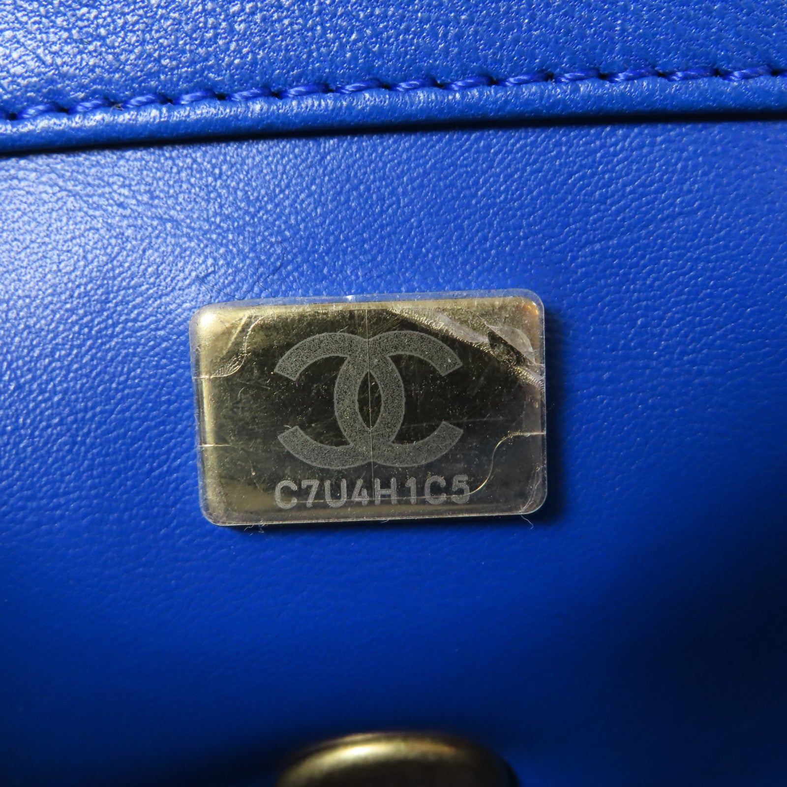 CHANEL 【激減優惠】菱格羊皮皮革Classic Flap Mini Chain Bag金扣肩背袋藍色