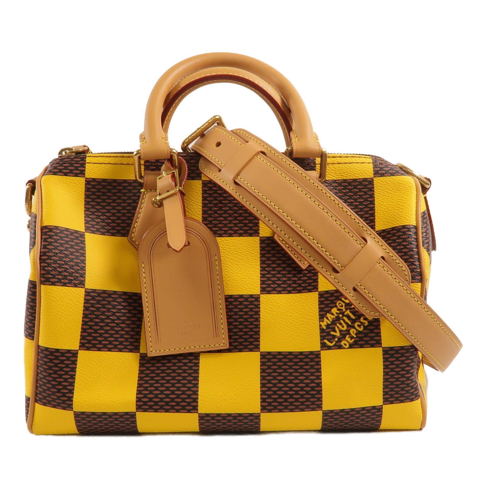 LOUIS VUITTON Damier Pop Speedy Bandouliere 25 Damier Pop手挽肩背兩用袋