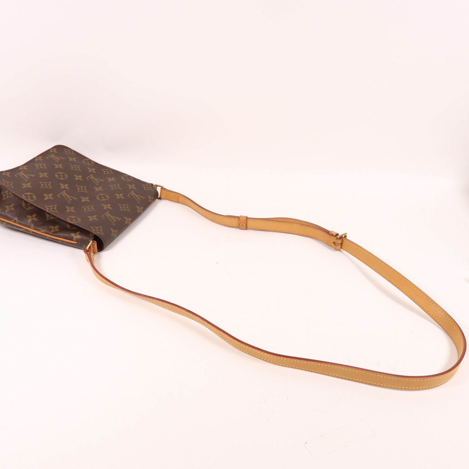 LOUIS VUITTON Monogram Musette Salsa金扣肩背袋棕色