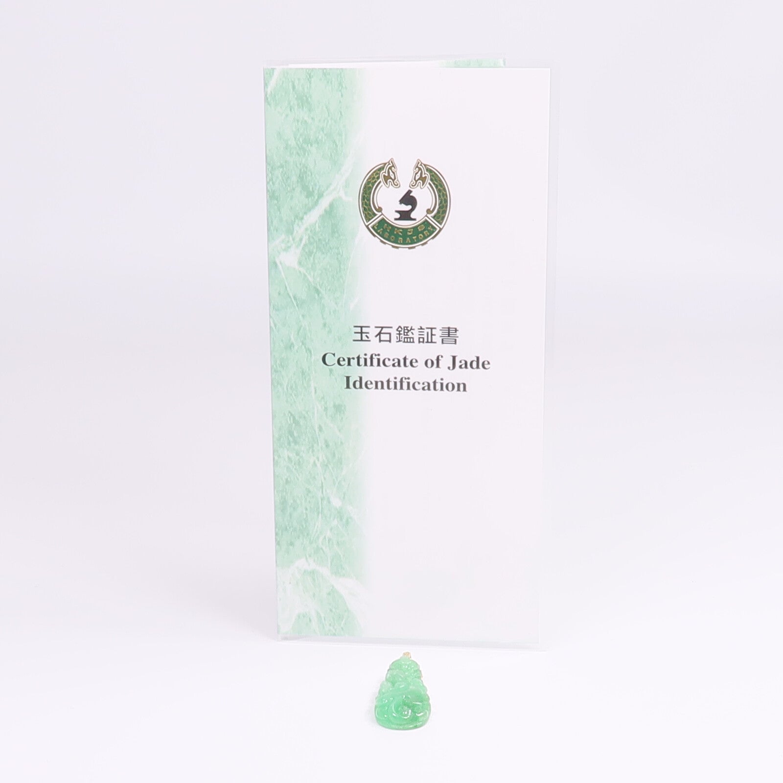JEWELRY 18K黃金Jade Diamond Pendant Top翡翠/鑽石吊墜