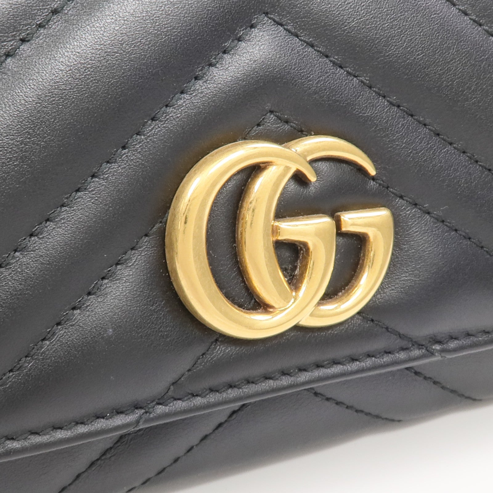 GUCCI 牛皮皮革GG Marmont Long Wallet金扣長錢包