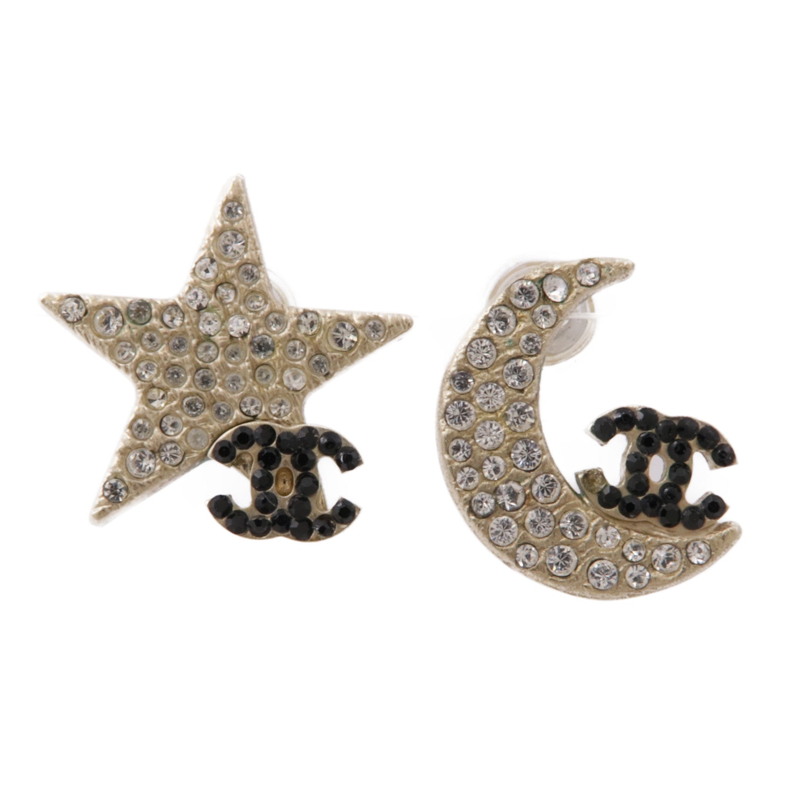 CHANEL CC Earrings Accessories Metal/PVC Silver