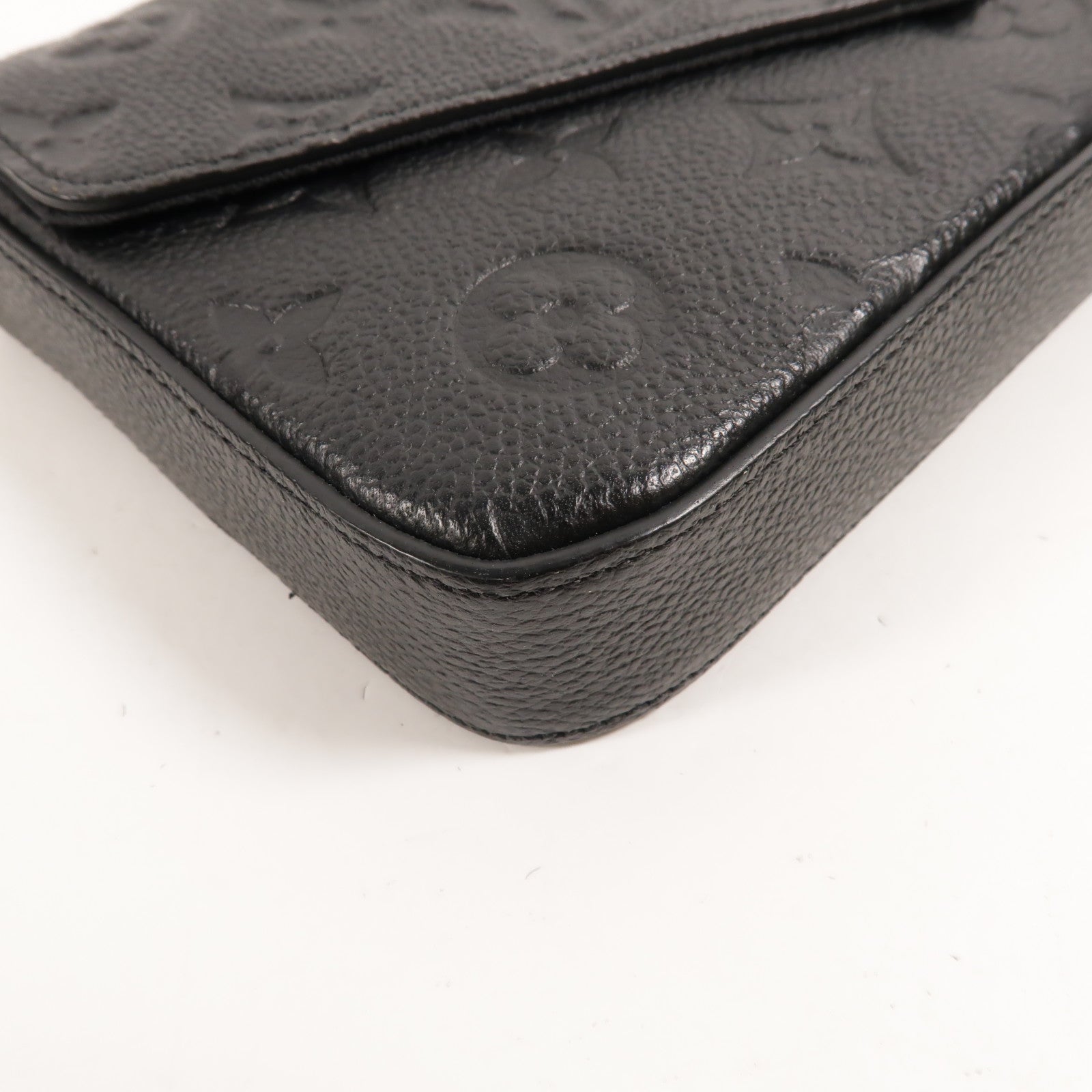 LOUIS VUITTON Monogram Empreinte Felicie Pochette 金扣鏈帶肩背袋
