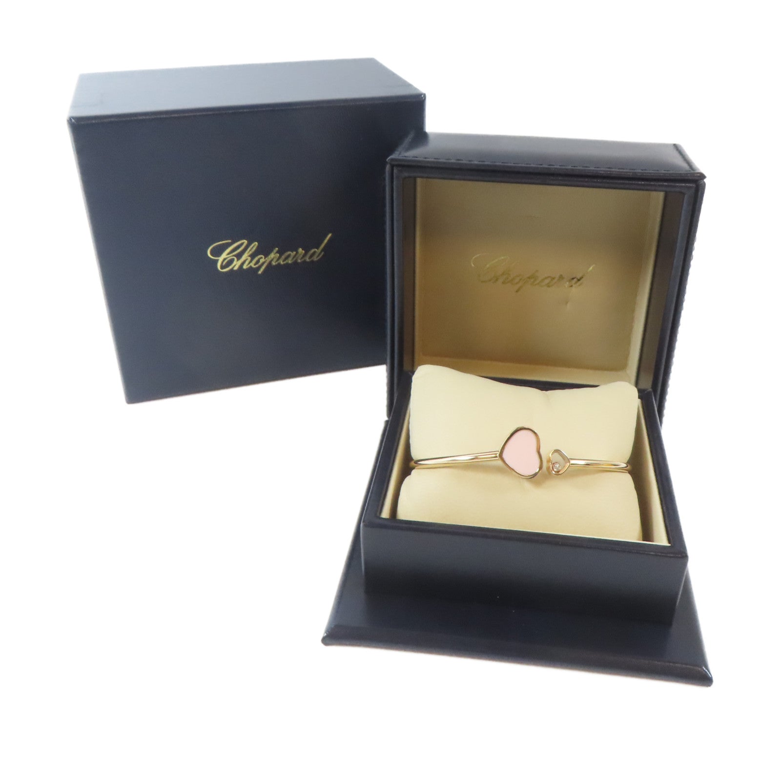 Chopard 18K玫瑰金Diamond Happy Hearts Bracelet鑽石手鐲粉紅色
