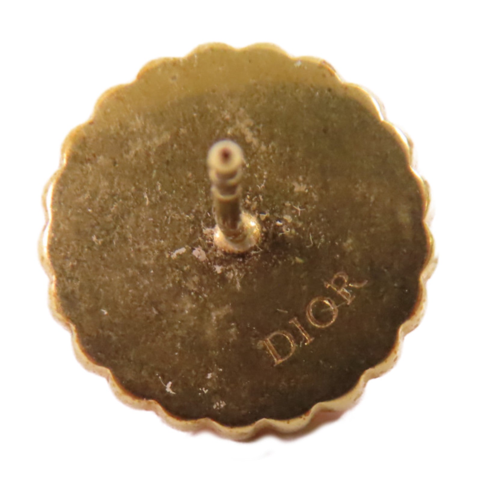 Dior 金屬/水鑽Dior Earrings金扣耳環粉紅色/金色