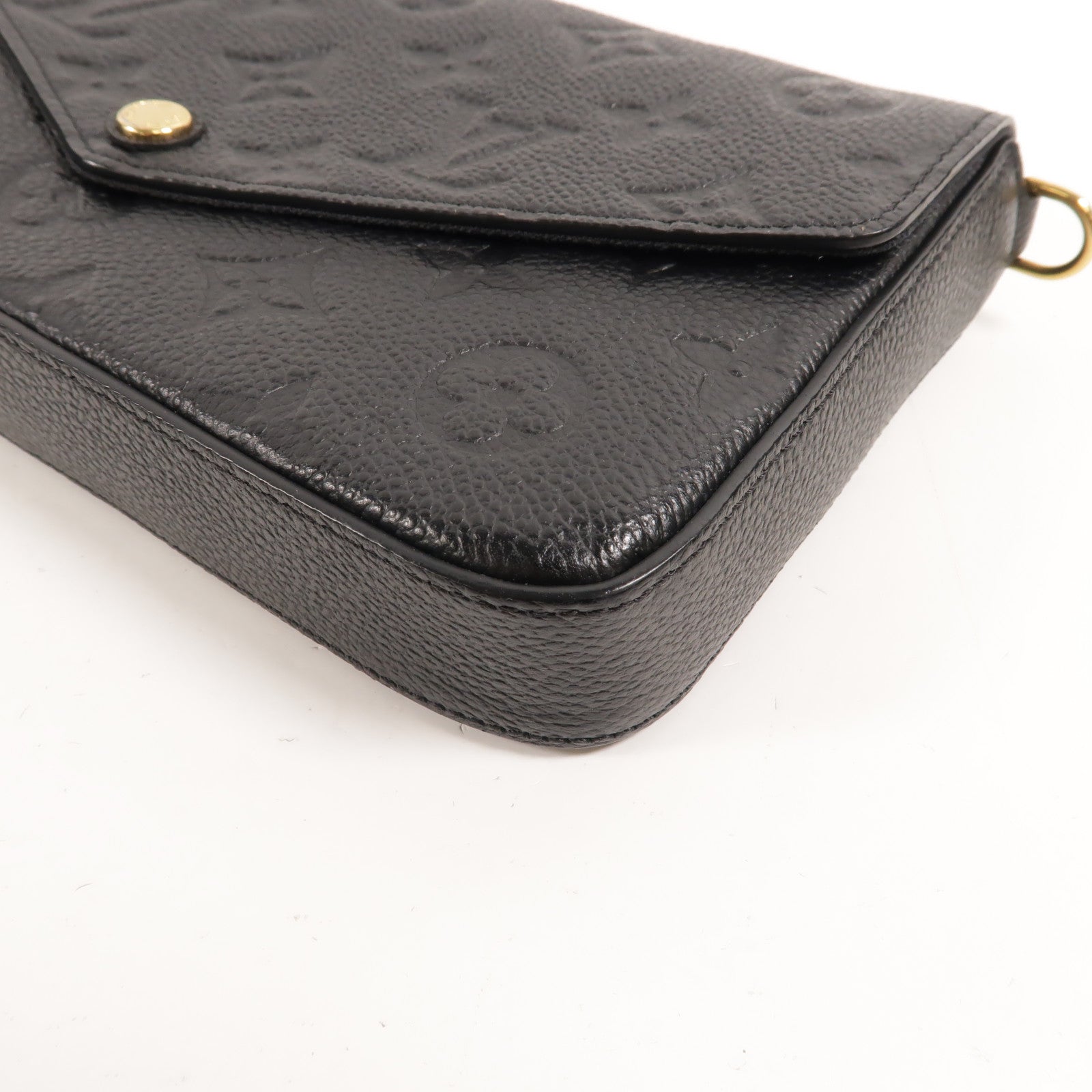 LOUIS VUITTON Monogram Empreinte Felicie Pochette 金扣鏈帶肩背袋