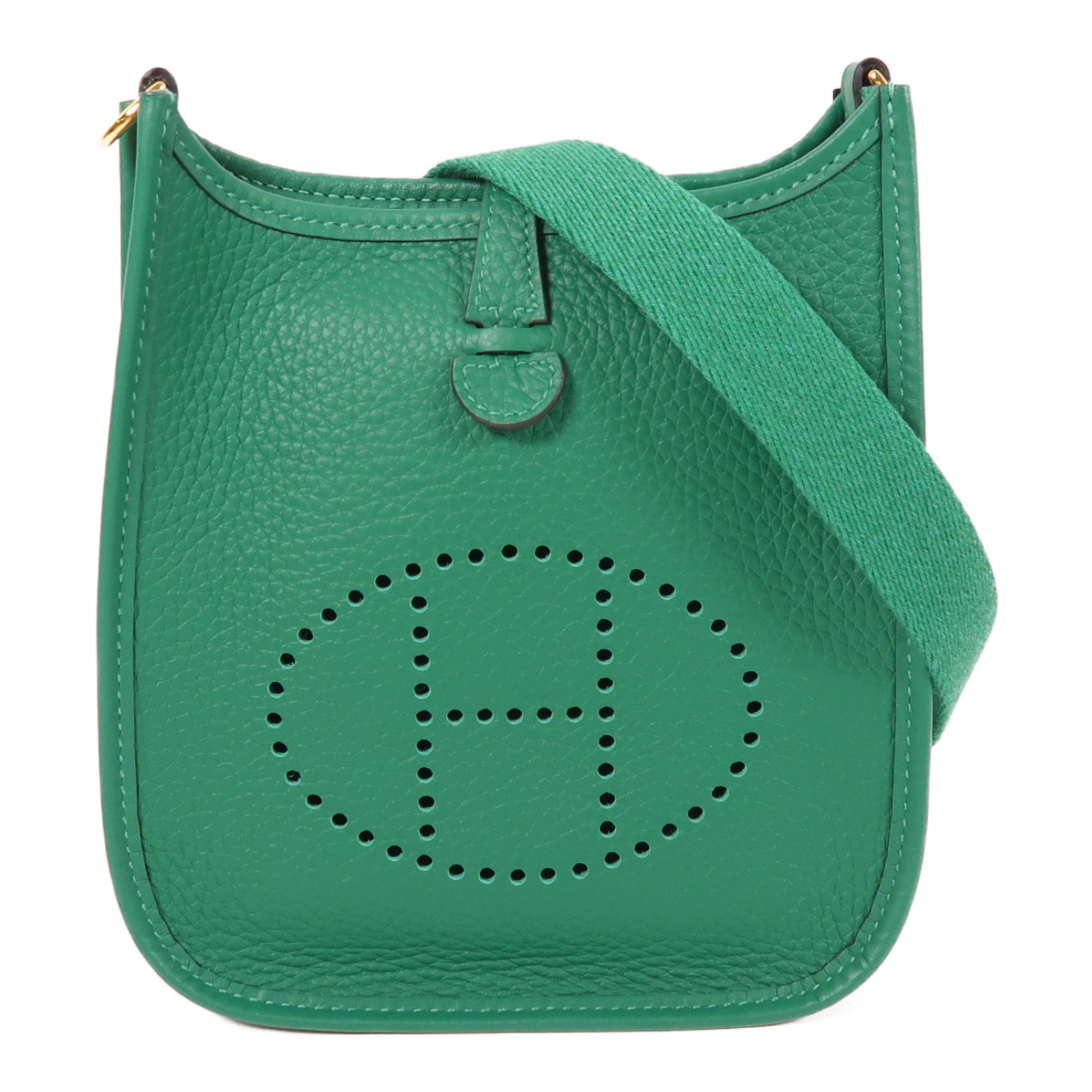 HERMES Clemence皮革Evelyne TPM金扣肩背袋