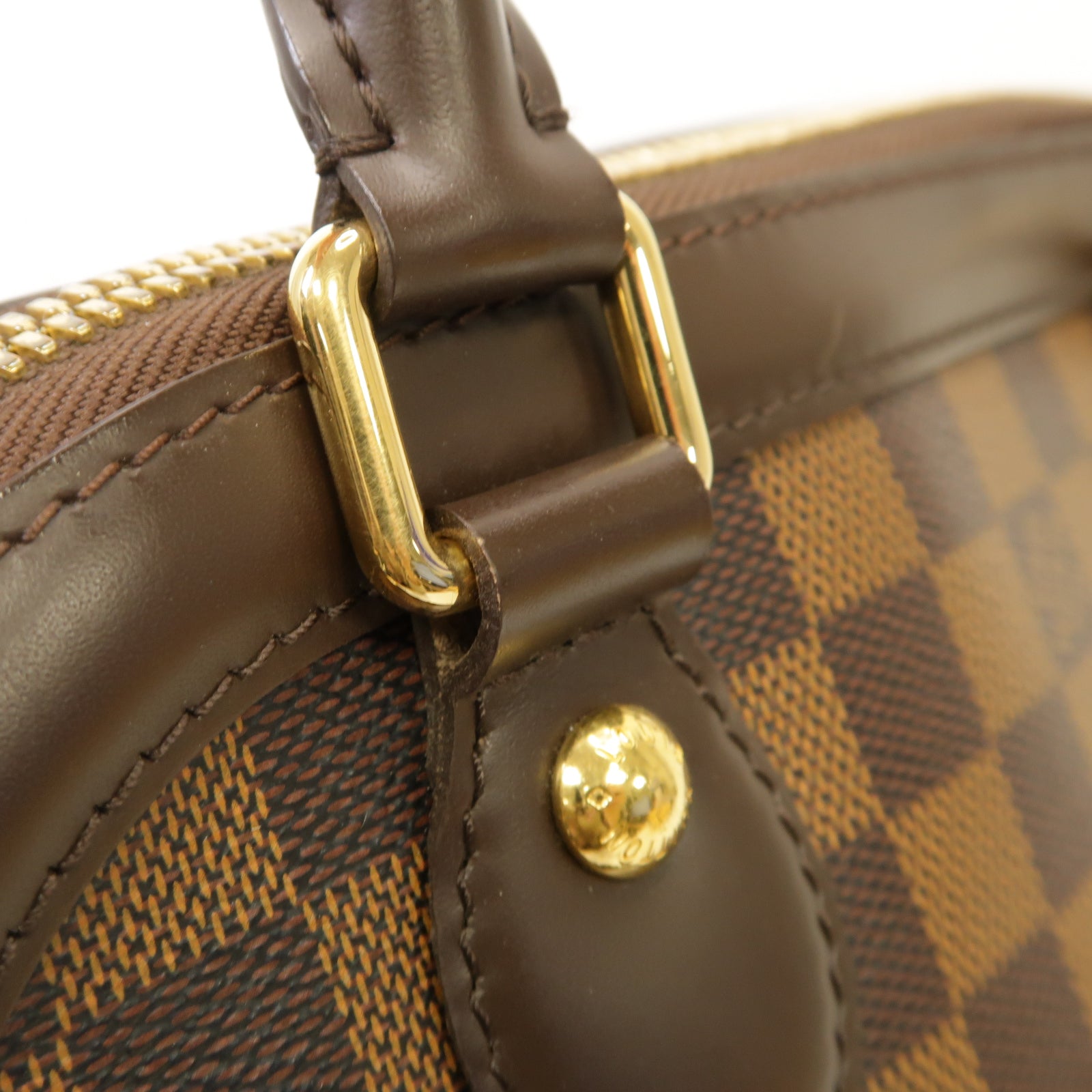 LOUIS VUITTON 【激減優惠】Damier Trevi PM金扣手挽肩背兩用袋棕色