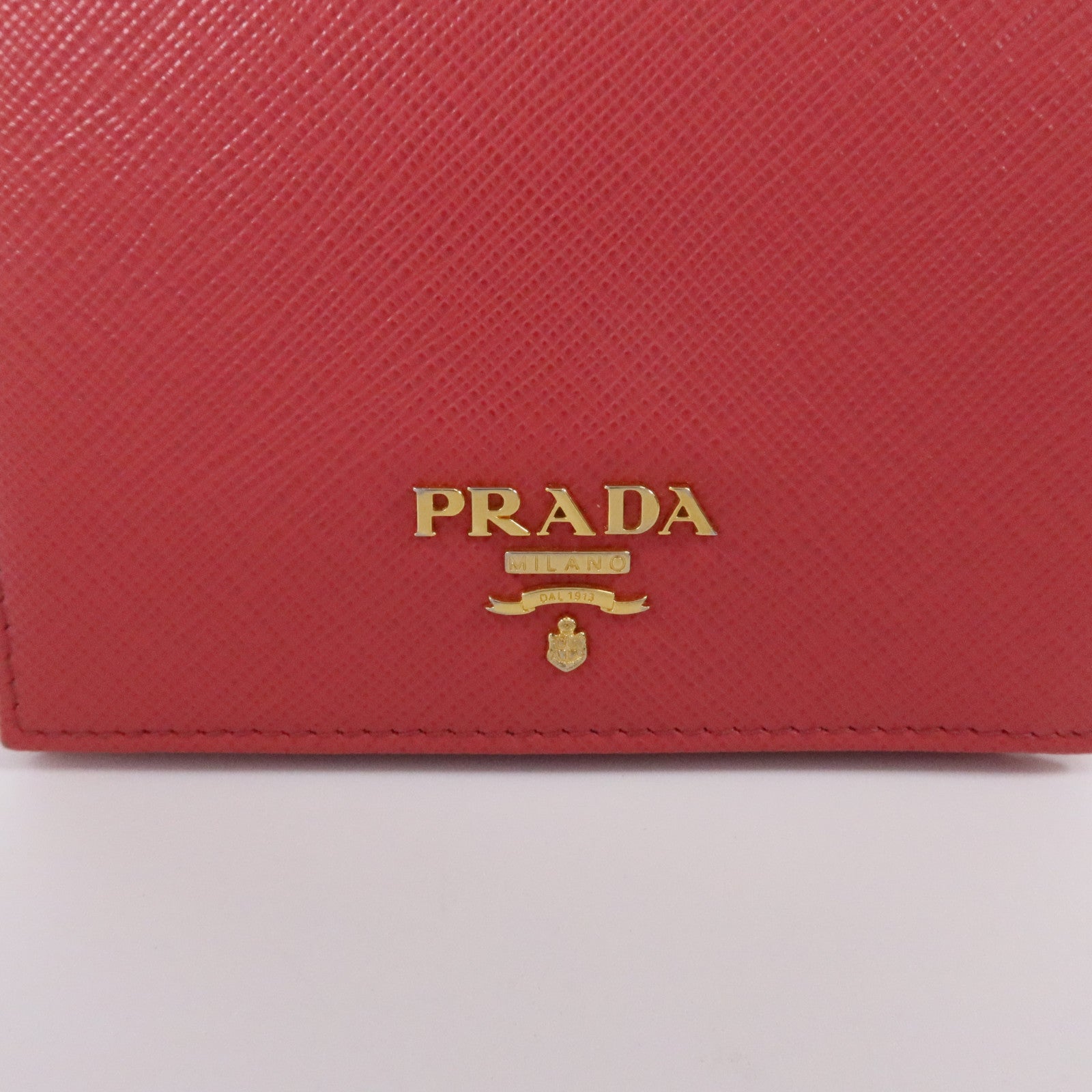 PRADA Saffiano皮革Wallet金扣錢包