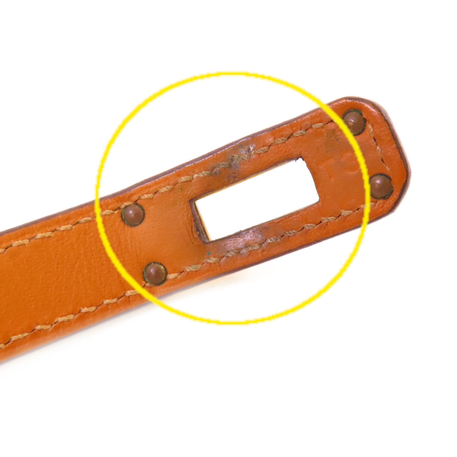 HERMES Swift皮革Kelly Double Tour Bracelet金扣手鐲啡色#T3