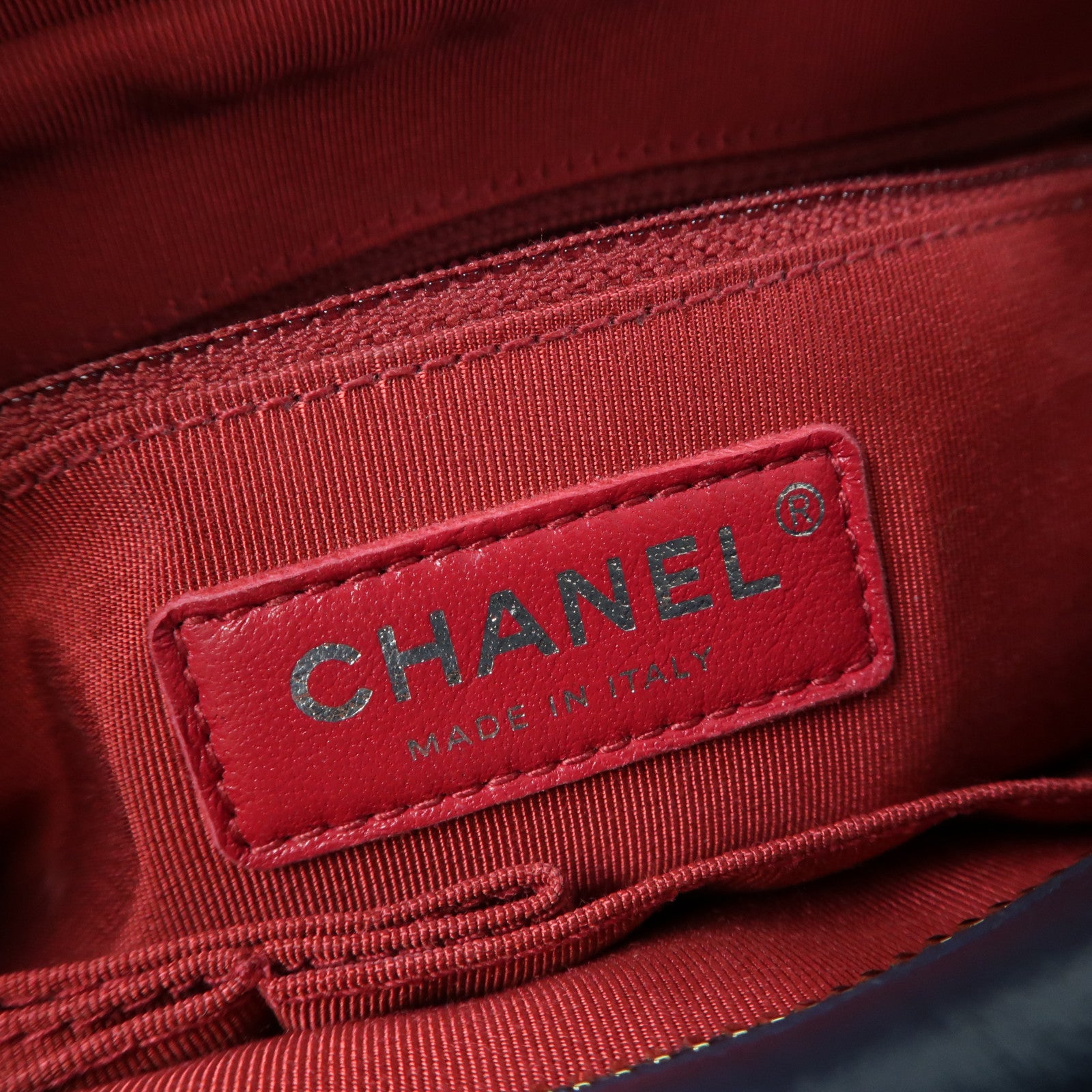CHANEL 【清倉大減價】菱格羊皮皮革Gabrielle鏈帶肩背袋藍色