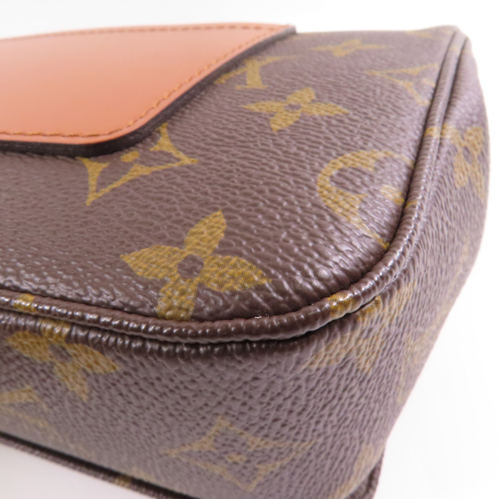 LOUIS VUITTON Monogram Marceau金扣鏈帶肩背袋棕色