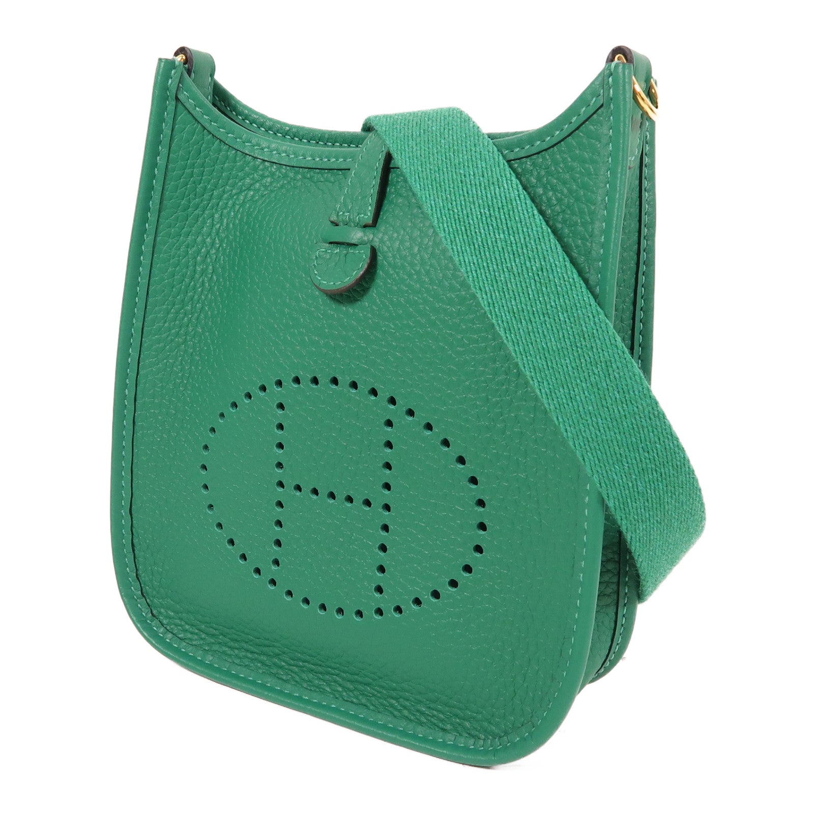 HERMES Clemence皮革Evelyne TPM金扣肩背袋