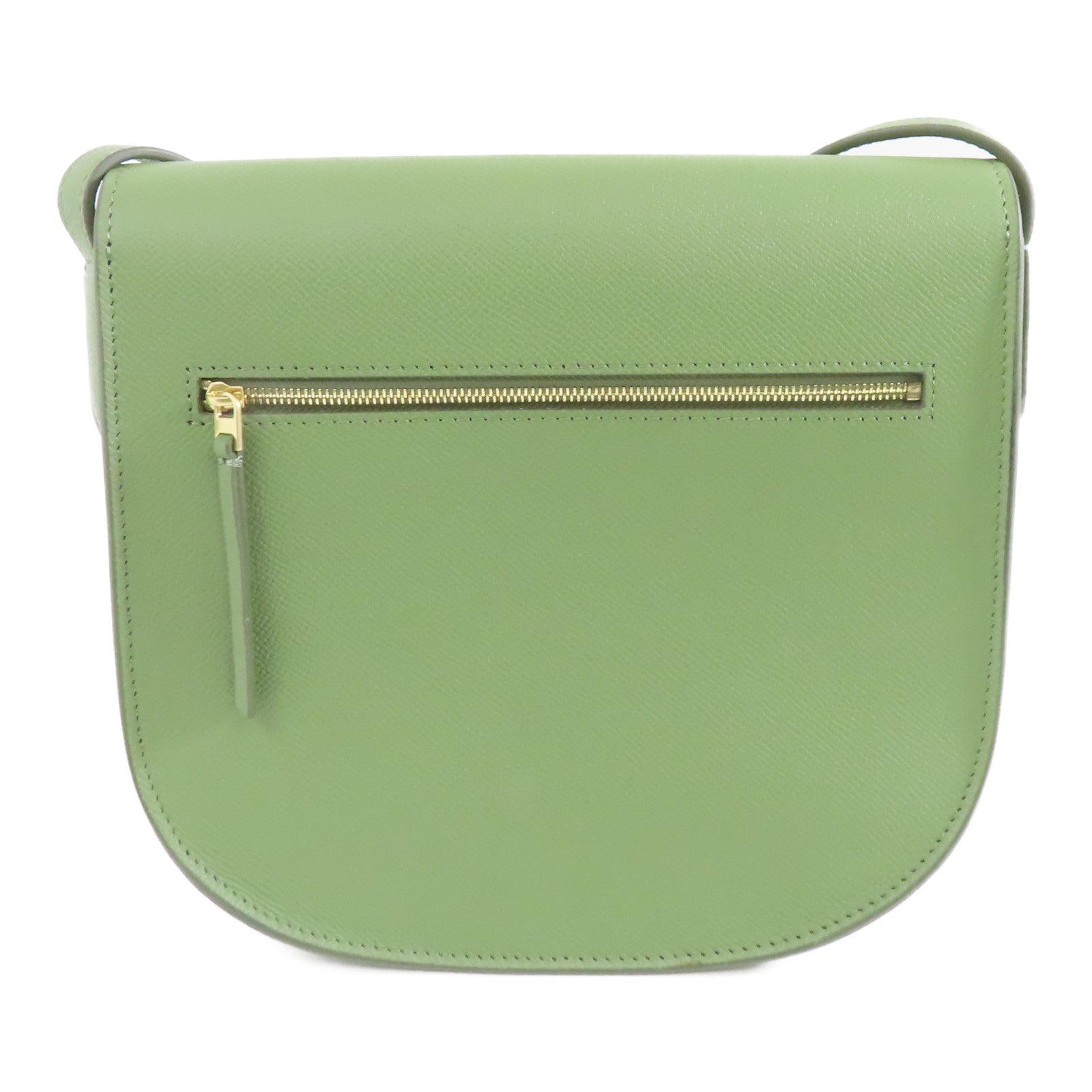 CELINE 牛皮皮革Troutteur Bag金扣肩背袋綠色