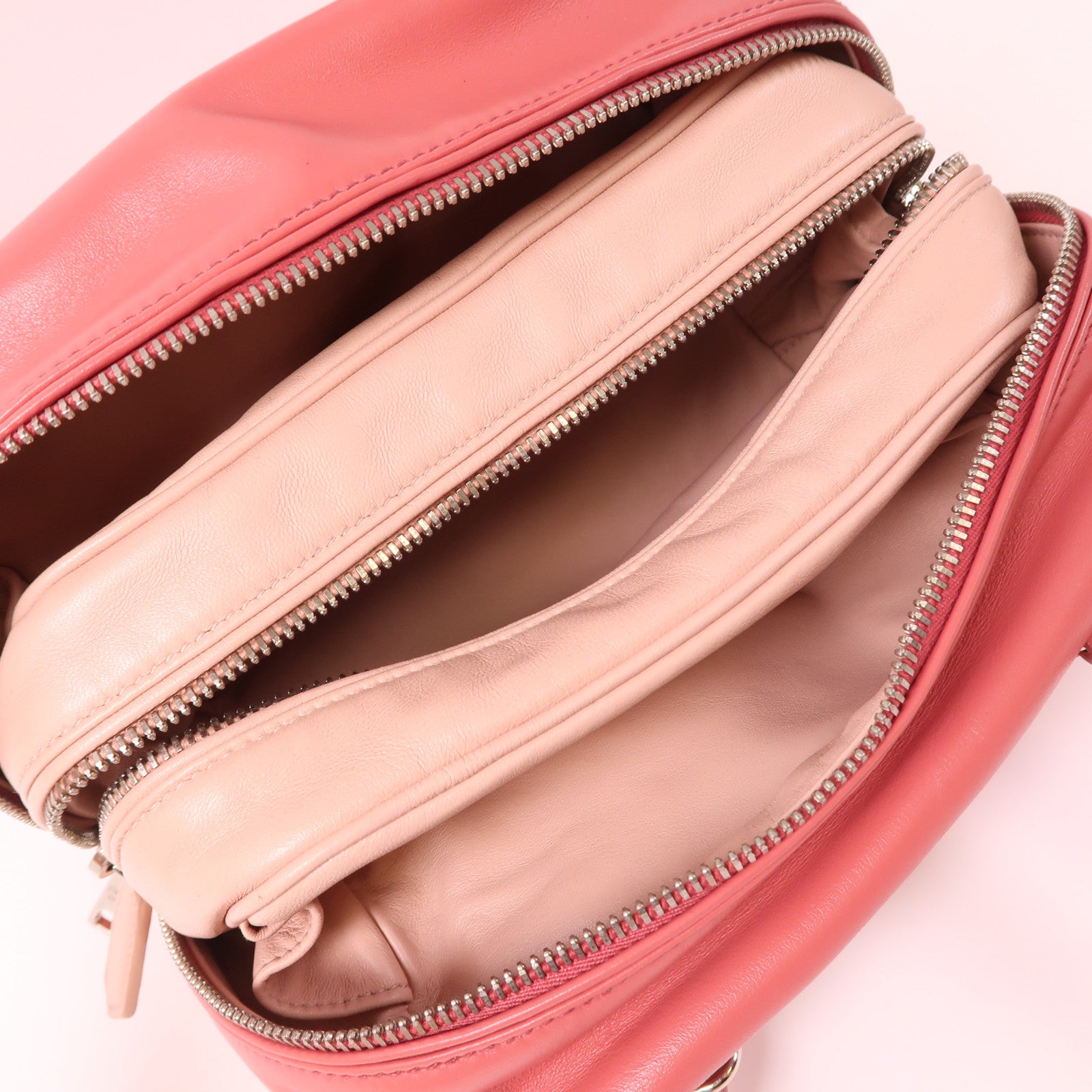 PRADA 牛皮皮革2 Way Shoulder銀扣手挽肩背兩用袋