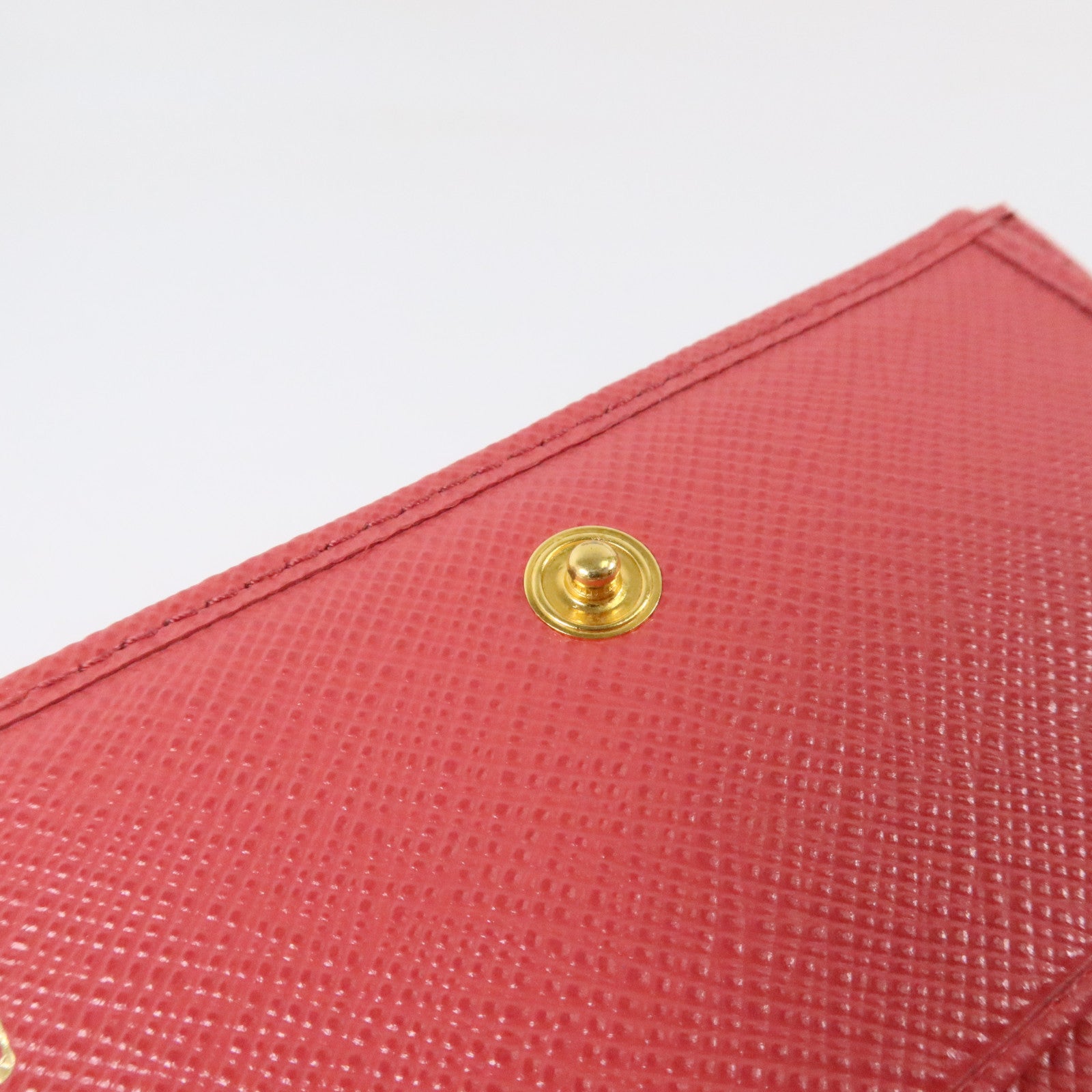 PRADA Saffiano皮革Wallet金扣錢包