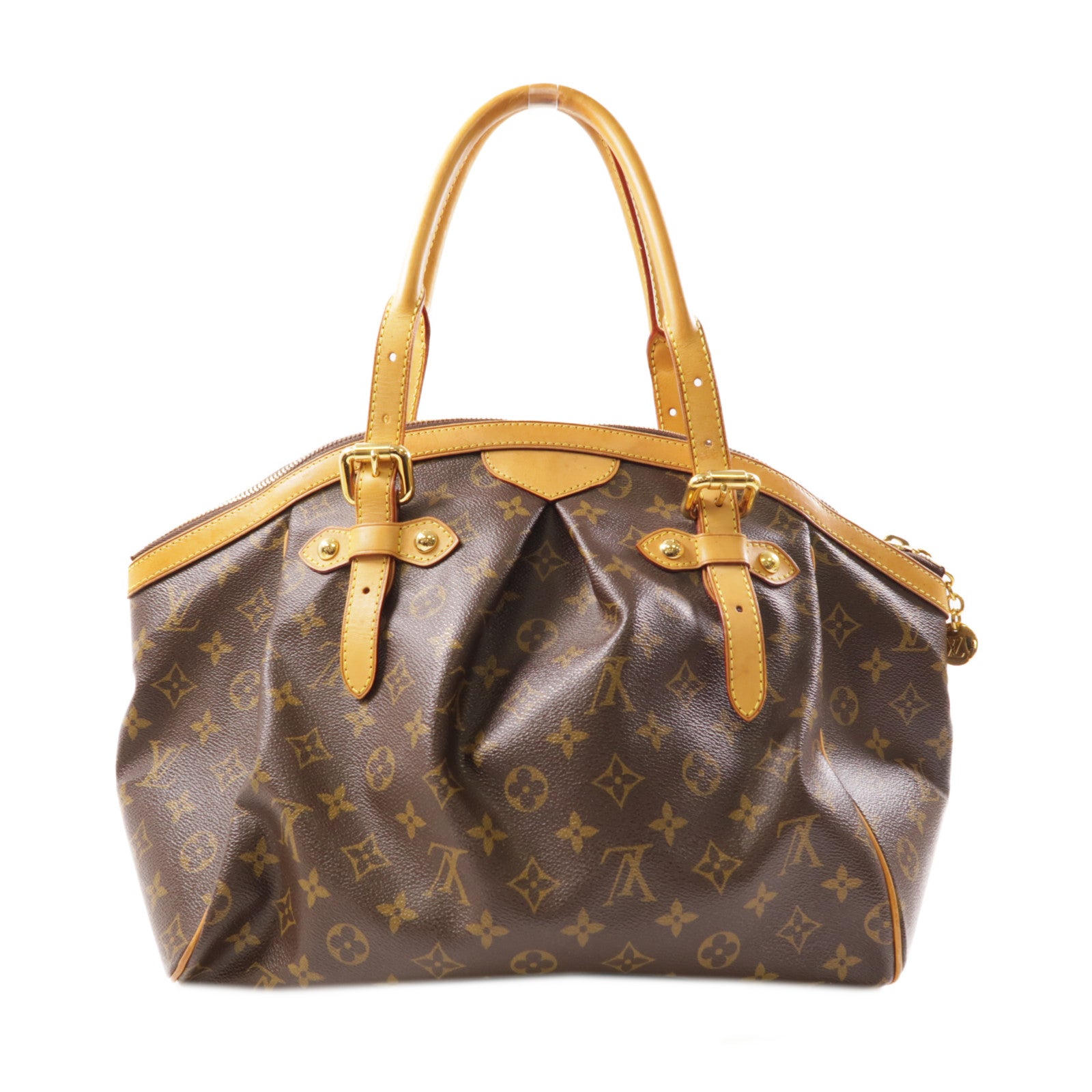 LOUIS VUITTON Monogram Tivoli GM金扣肩背袋棕色