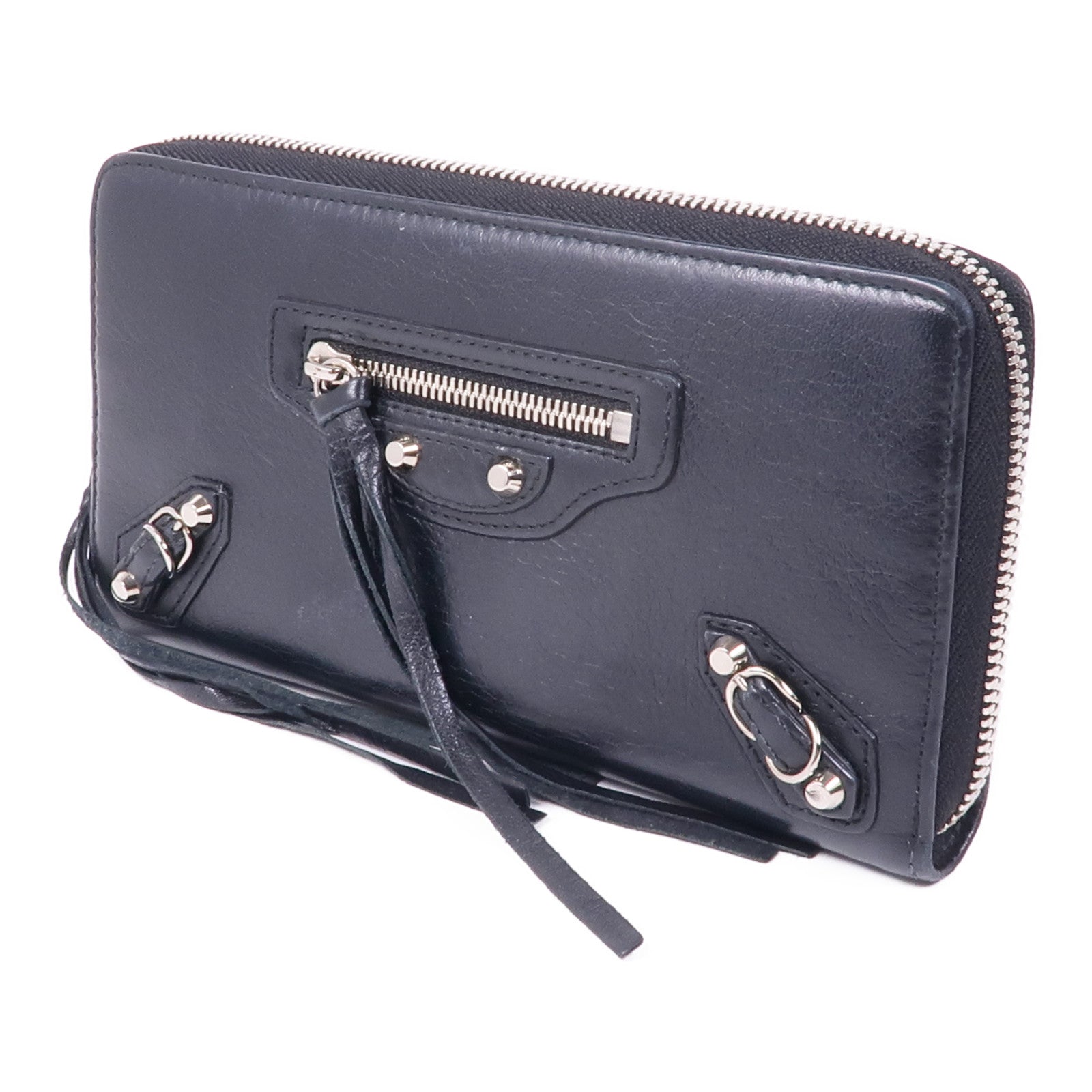 BALENCIAGA 牛皮皮革Long Wallet銀扣長錢包
