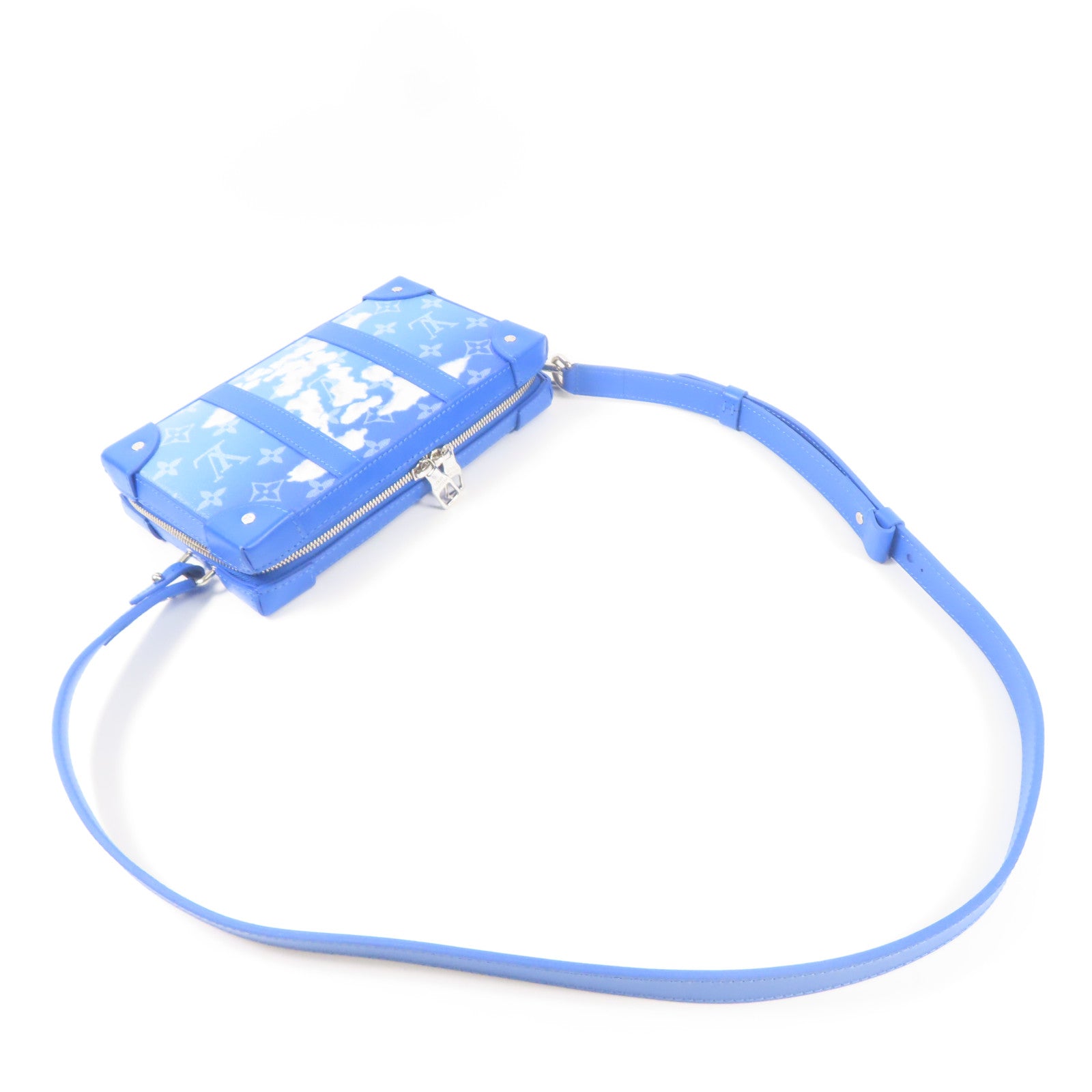 LOUIS VUITTON LV SHW Soft Trunk Wallet Shoulder Bag M45432 Monogram Clouds Blue