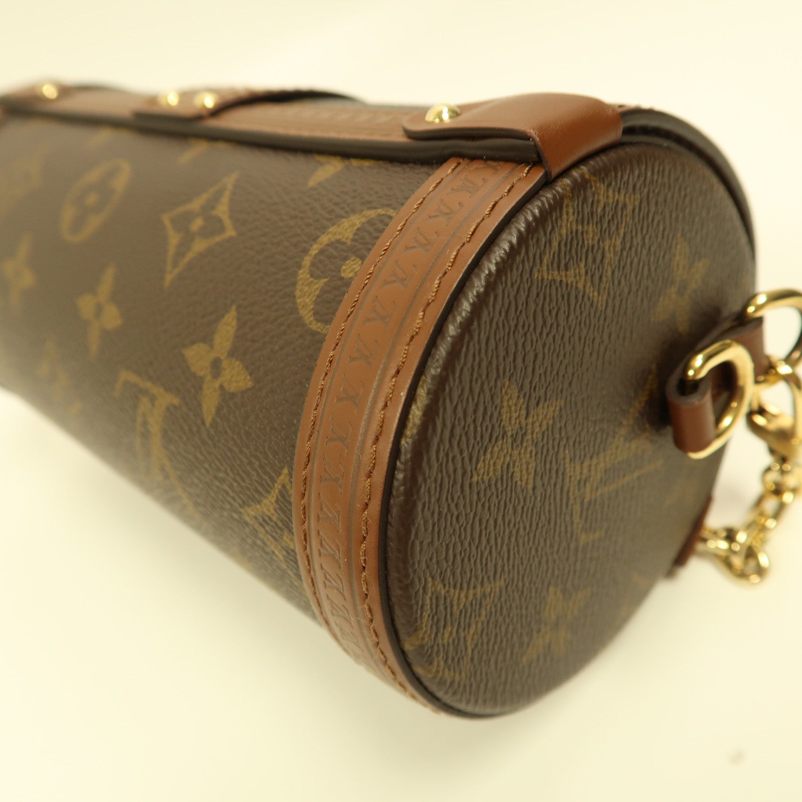 LOUIS VUITTON Monogram Papillon Trunk金扣手挽肩背兩用袋棕色