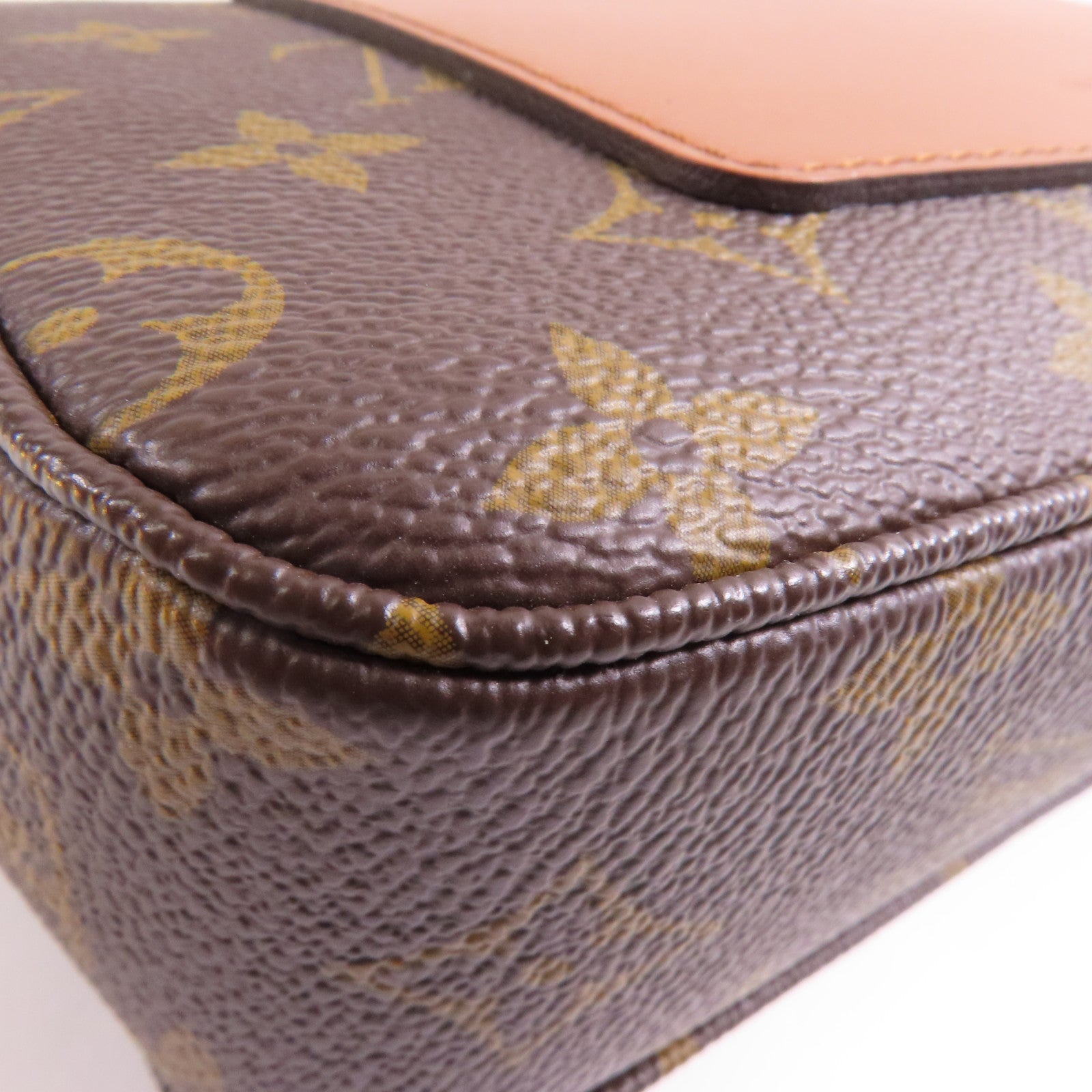 LOUIS VUITTON Monogram Marceau金扣鏈帶肩背袋棕色