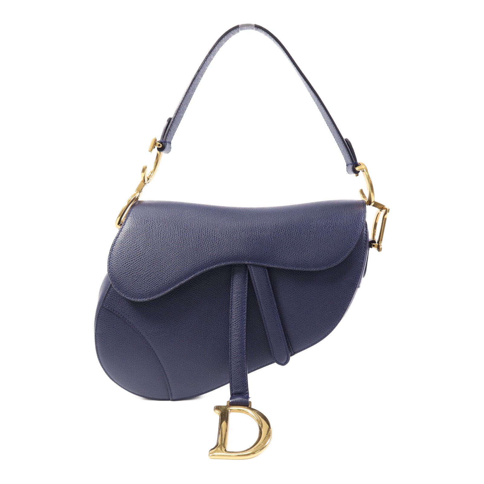 Dior 牛皮皮革Saddle金扣肩背袋