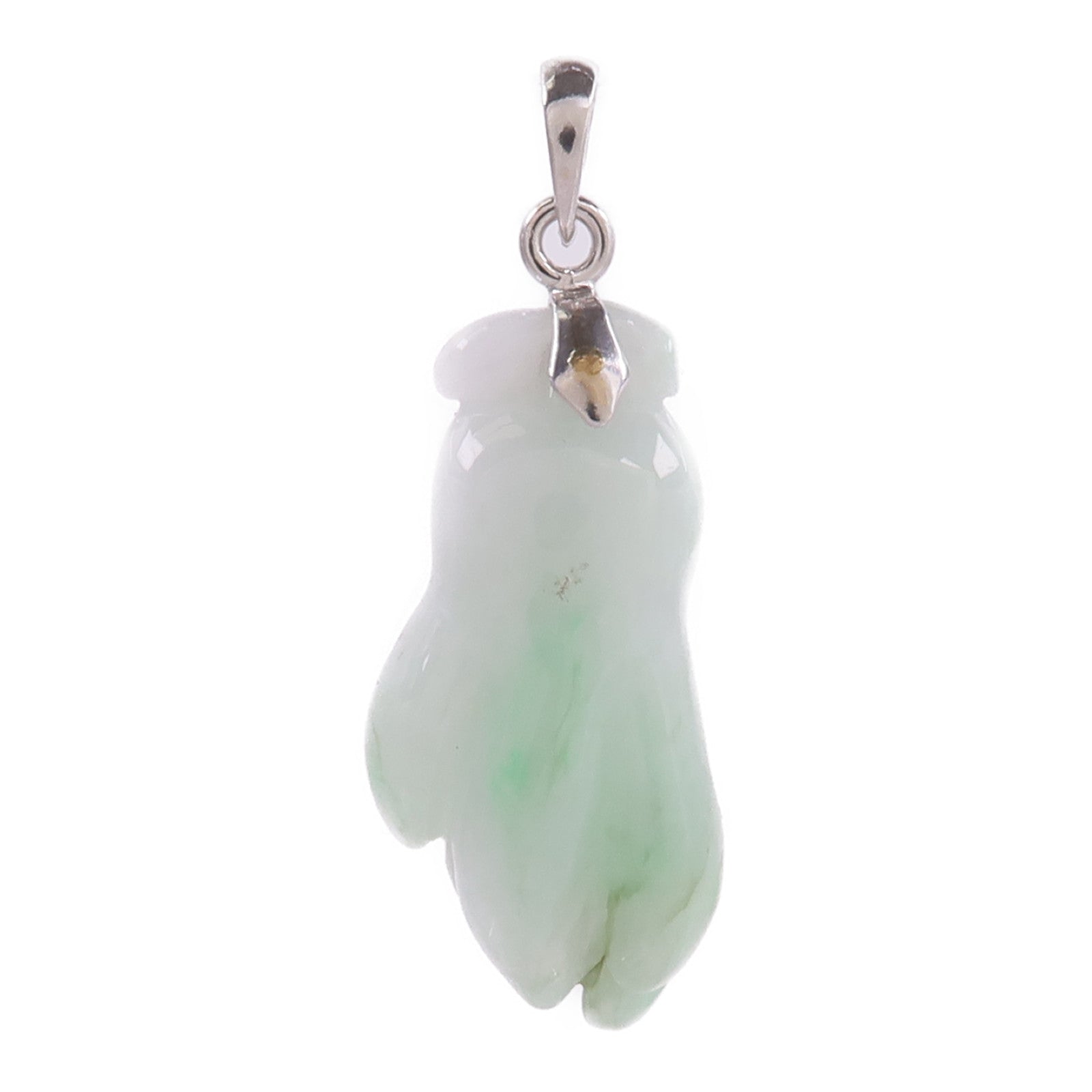 JEWELRY 18K白金Jade Pendant Top翡翠吊墜