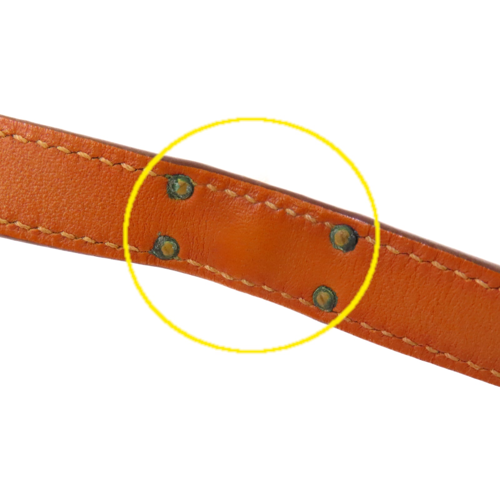 HERMES Swift皮革Kelly Double Tour Bracelet金扣手鐲啡色#T3